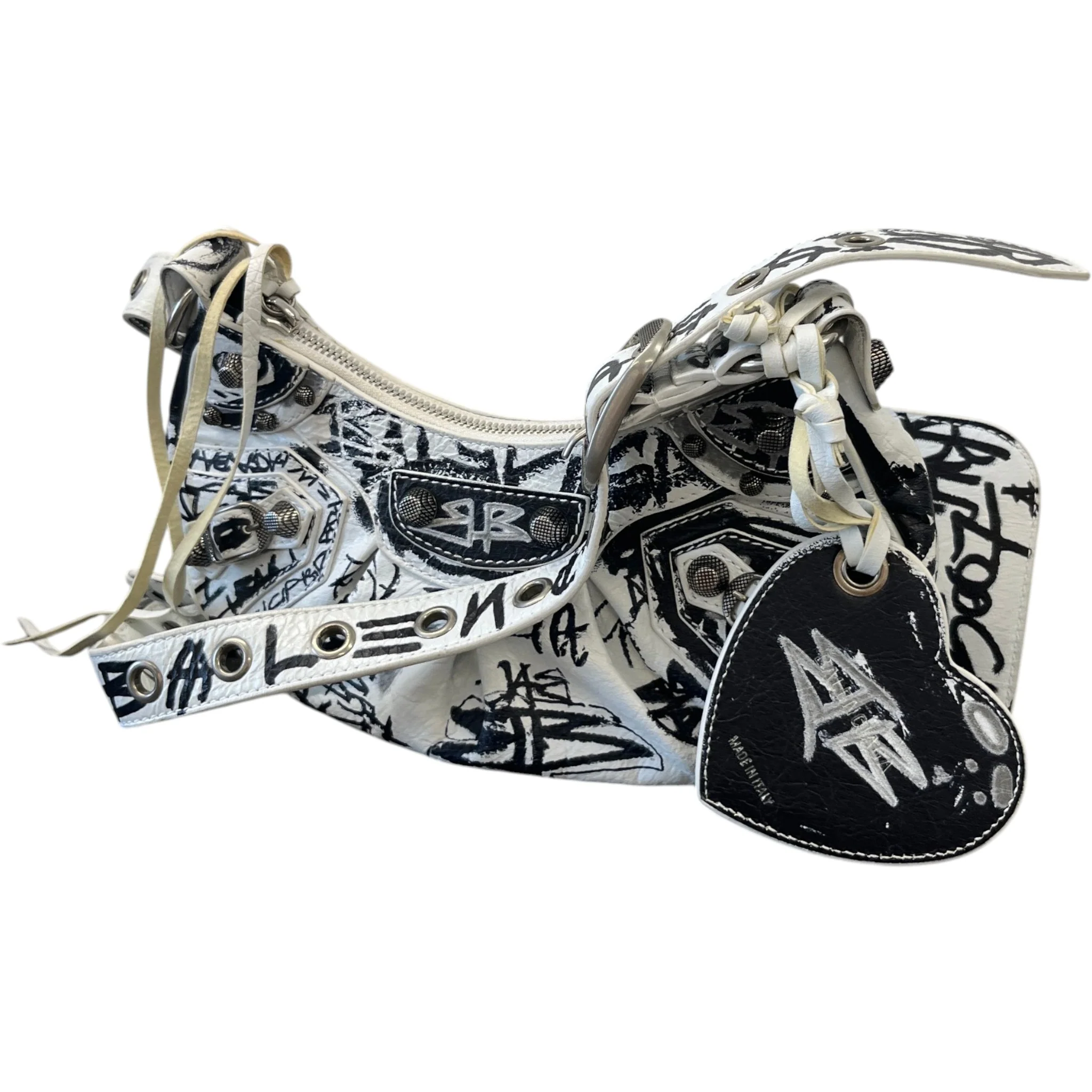 Women's 2022 Graffiti Le Cagole Bag White - Image 4