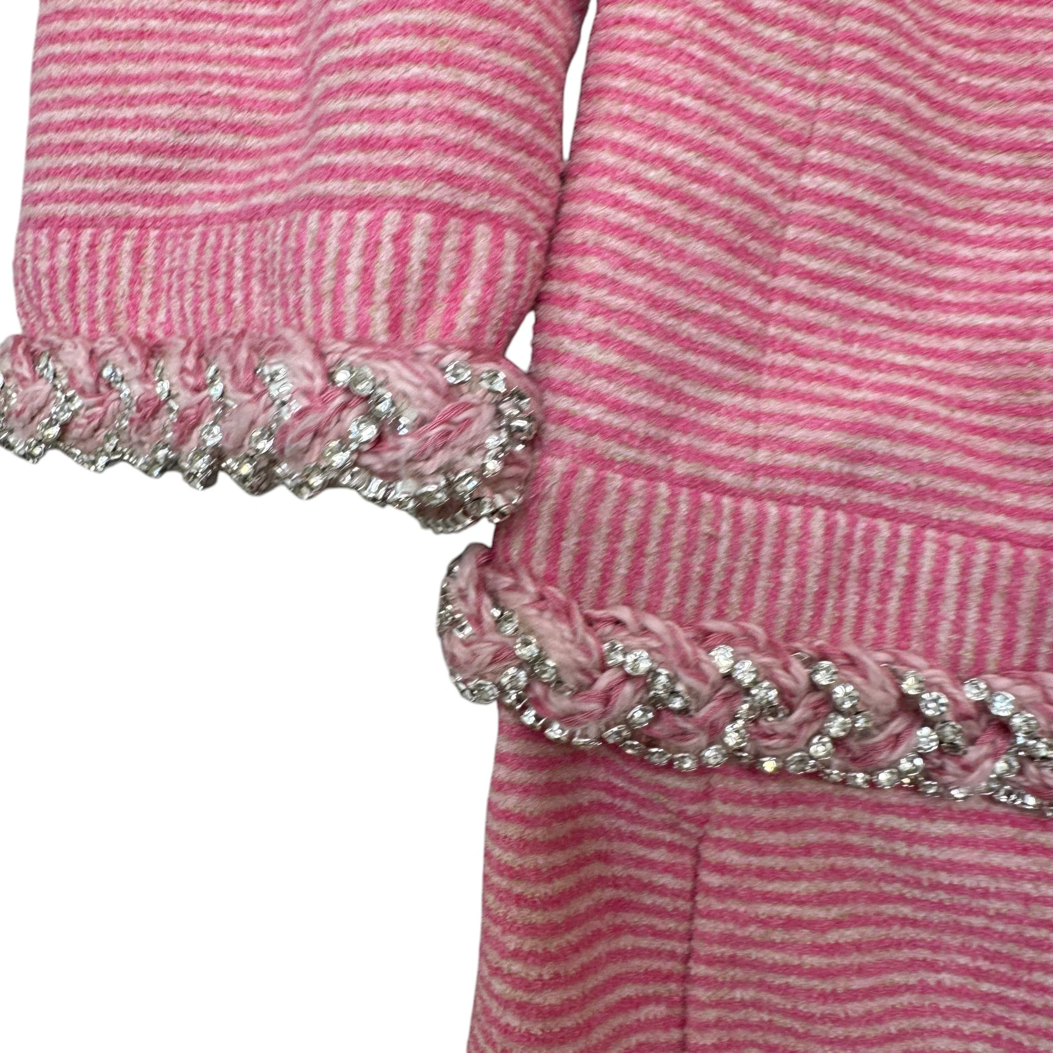 Women's 2023 Cruise Mini Tweed Dress Uk 6 Top Pink Size XS - Image 5