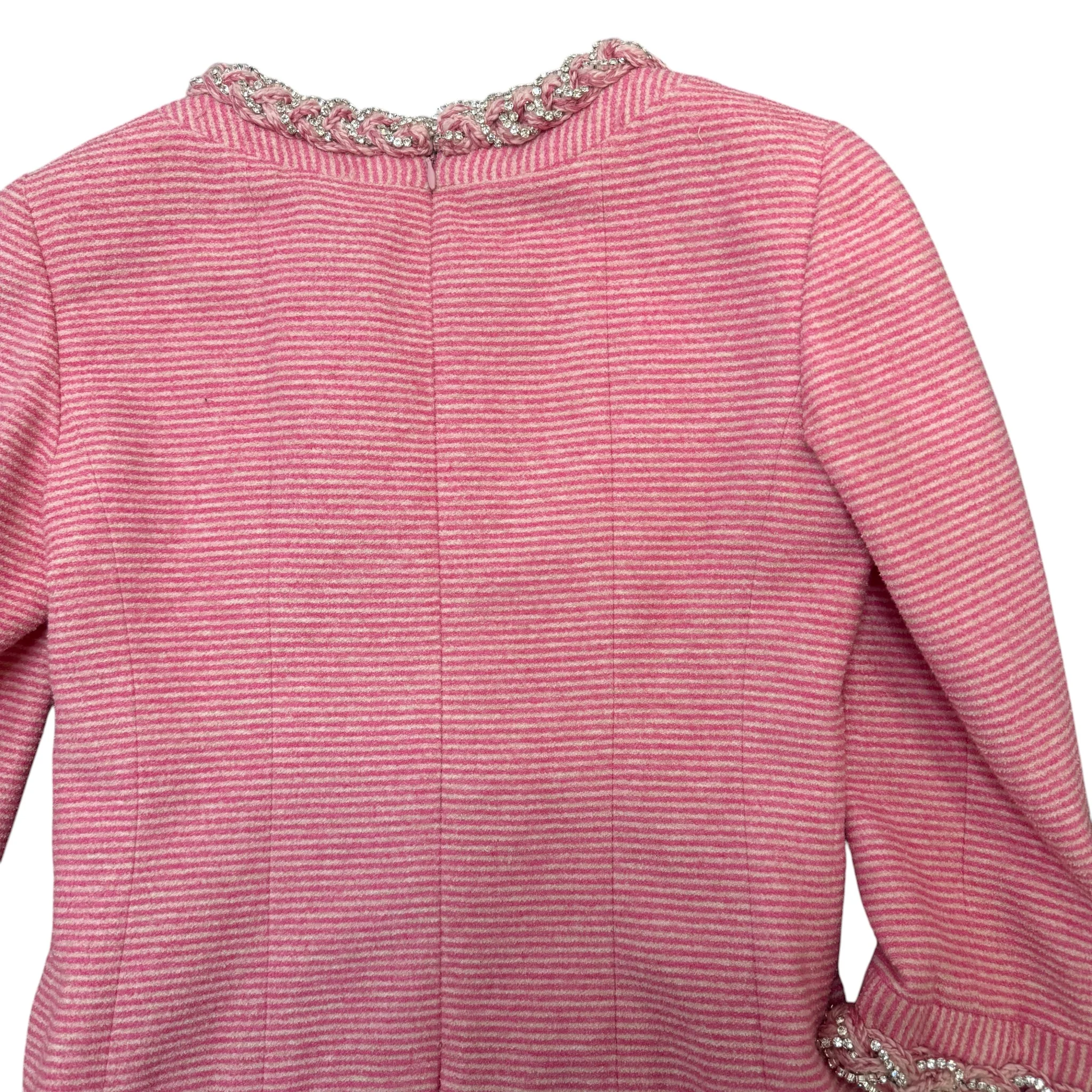 Women's 2023 Cruise Mini Tweed Dress Uk 6 Top Pink Size XS - Image 6