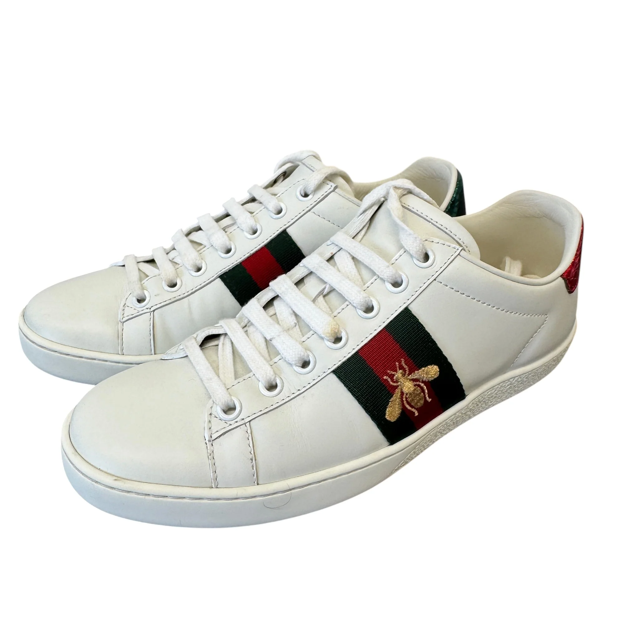Women's Ace Embroidered Bee Low Trainers White Size EU 37 / UK 4 - Image 7