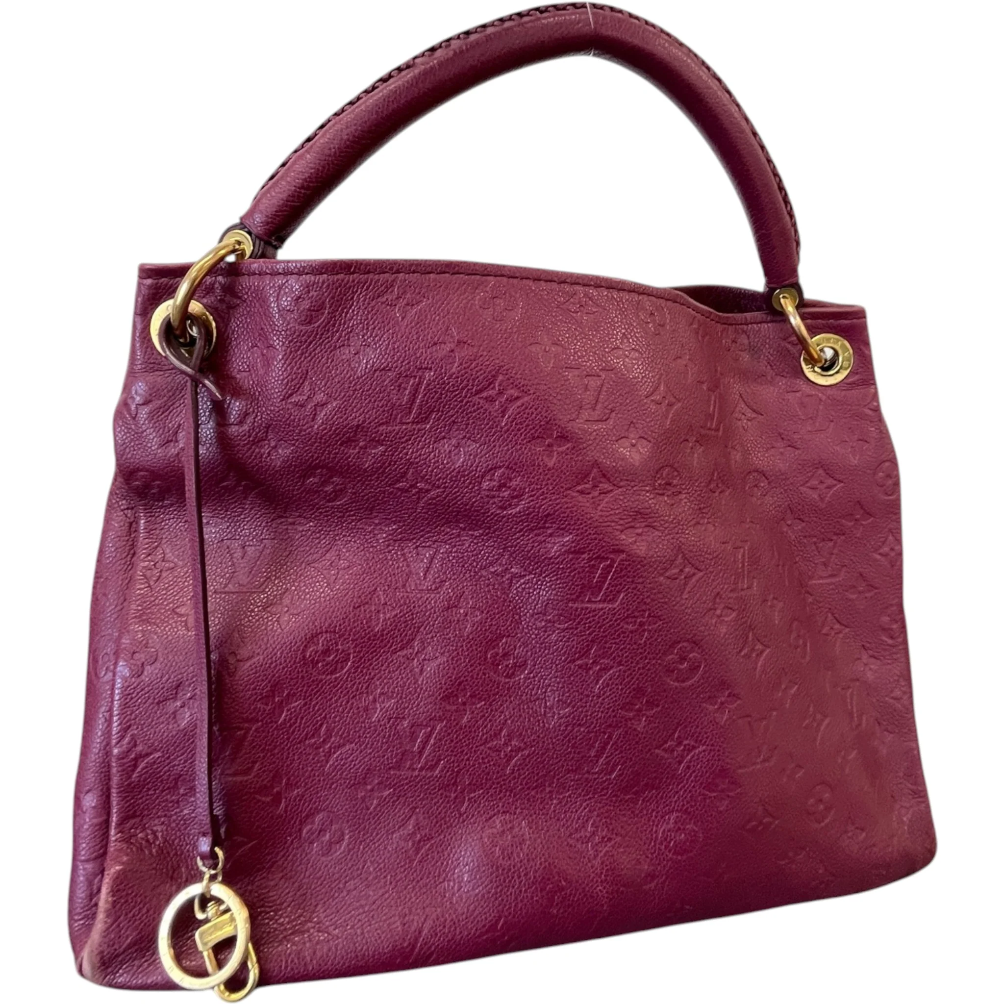 Women's Artsy Mm Hobo Monogram Empreinte Bag Burgundy - Image 5