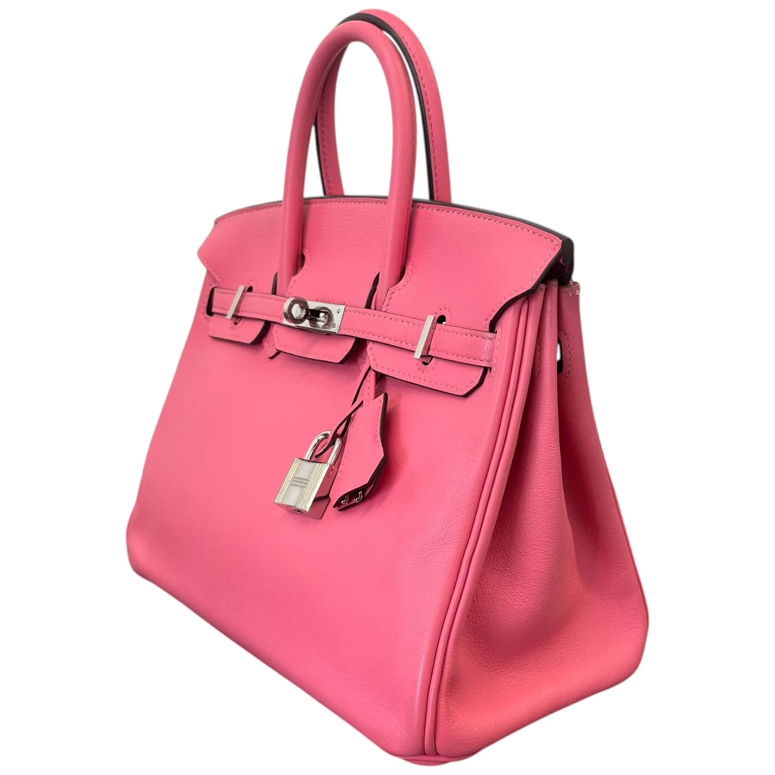 Women's Birkin 25 Rose Azalee Swift Palladium Hardware Bag Pink - Image 8