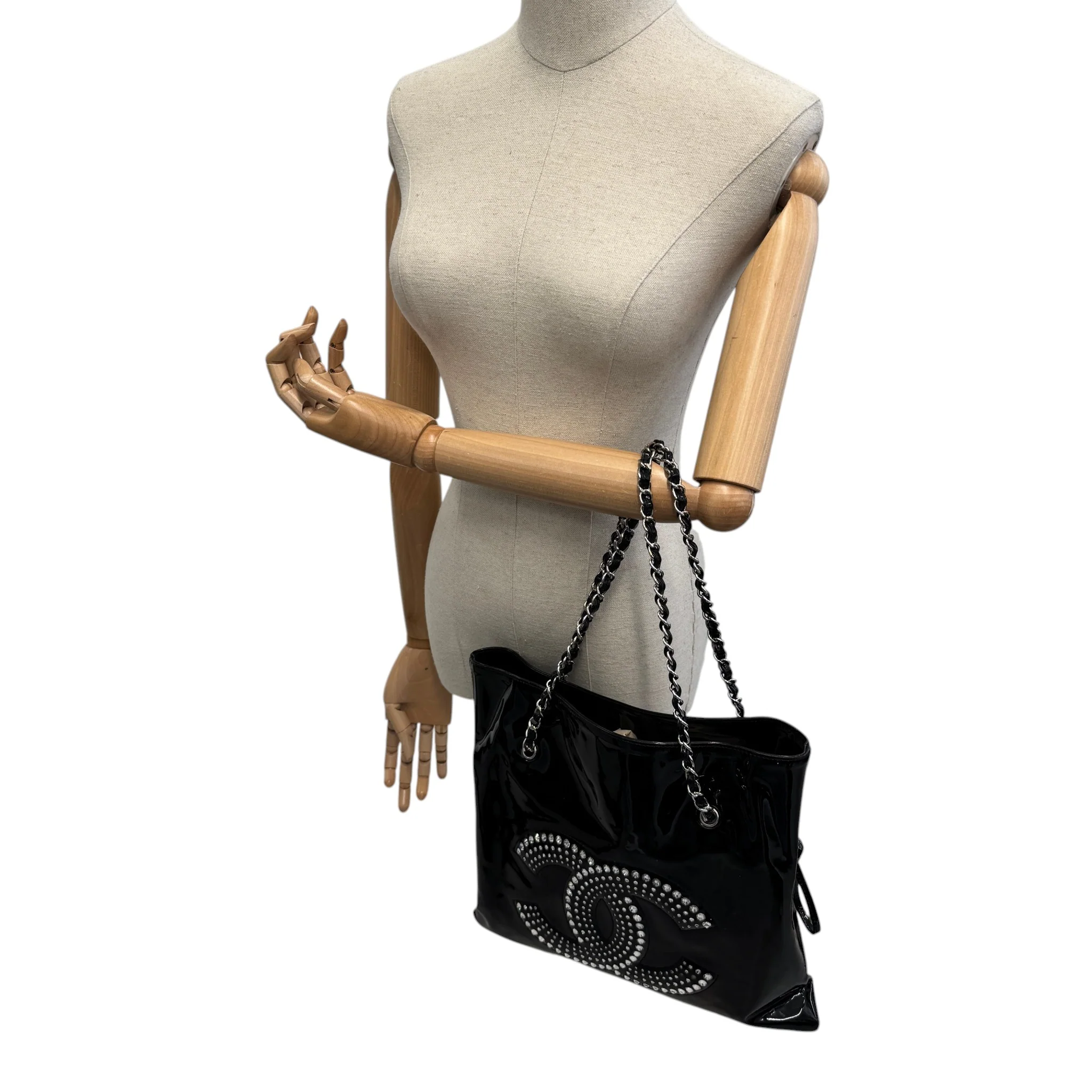 Women's Bon Bon Tote Strass Embelished Bag Black - Image 2