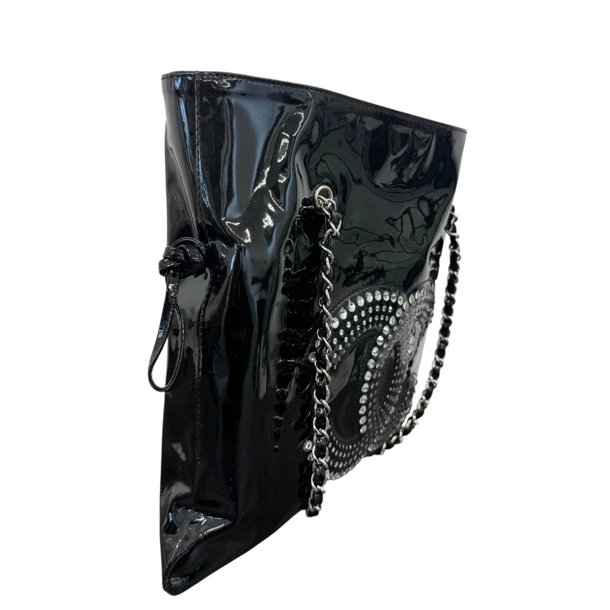 Women's Bon Bon Tote Strass Embelished Bag Black - Image 4