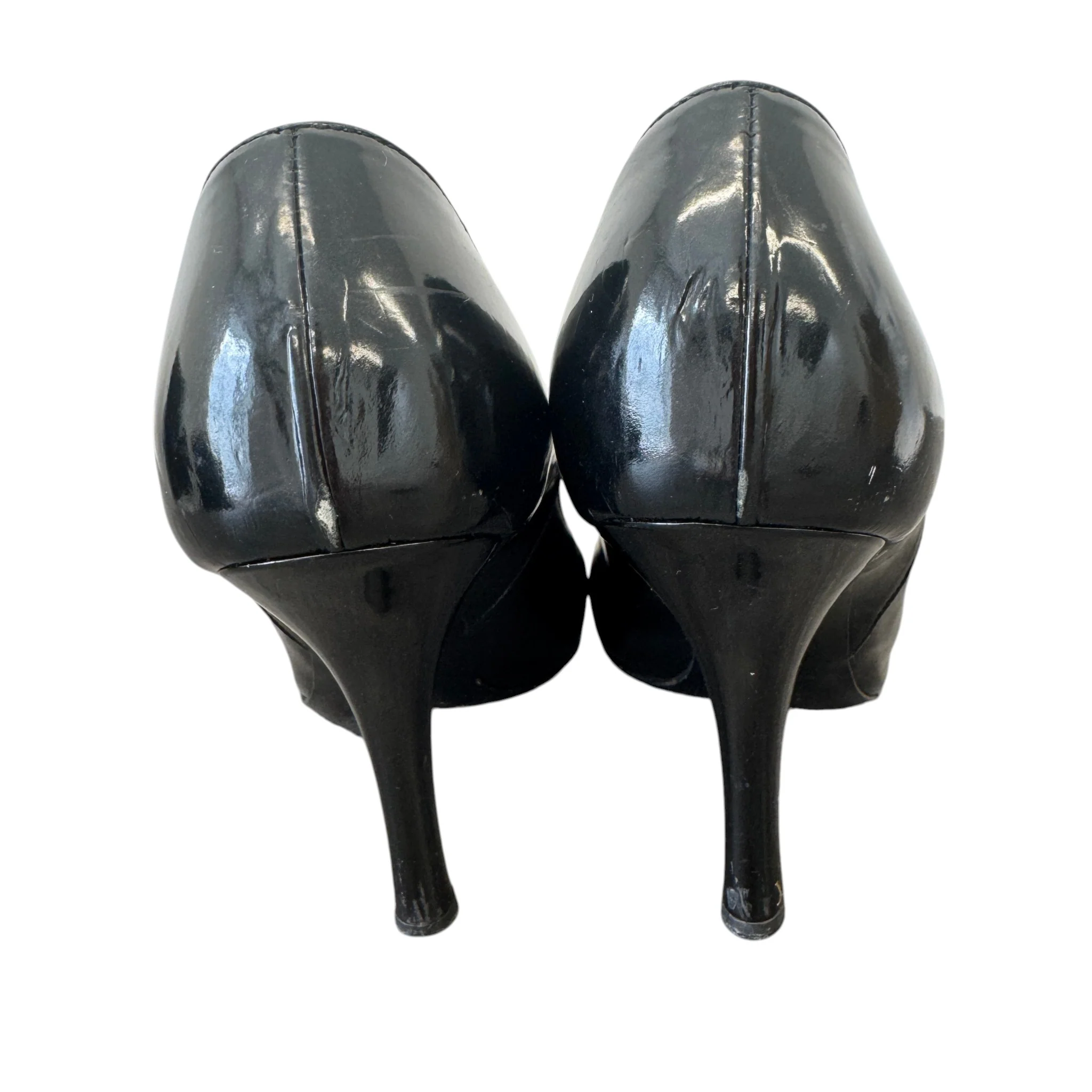Women's Bow Motif Peep Heels Black Size EU 37 / UK 4 - Image 7