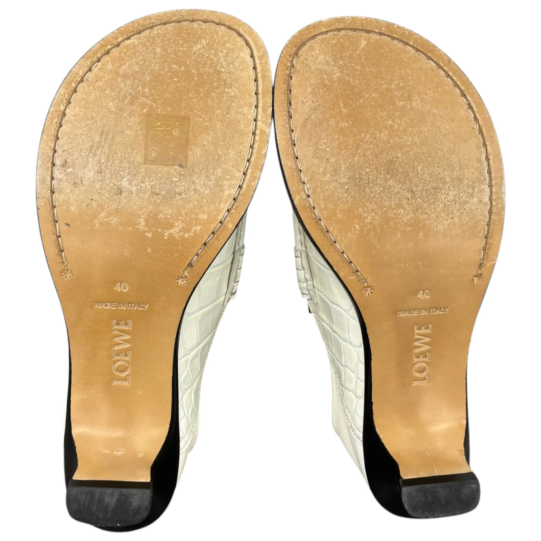 Women's Campo 45 Croc-Effect Leather Loafers White Size EU 40 / UK 7 - Image 11