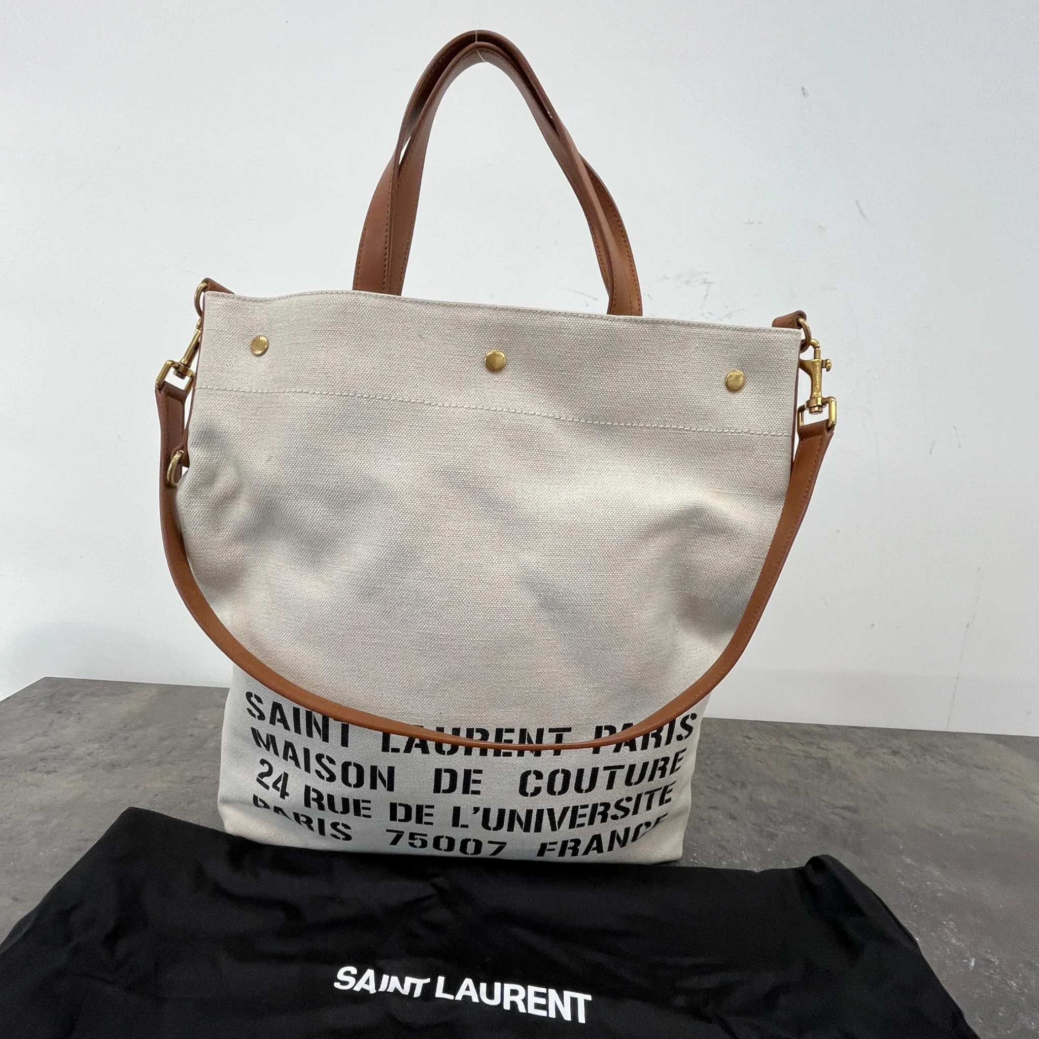 Women's Canvas Shopper Bag Beige - Image 13