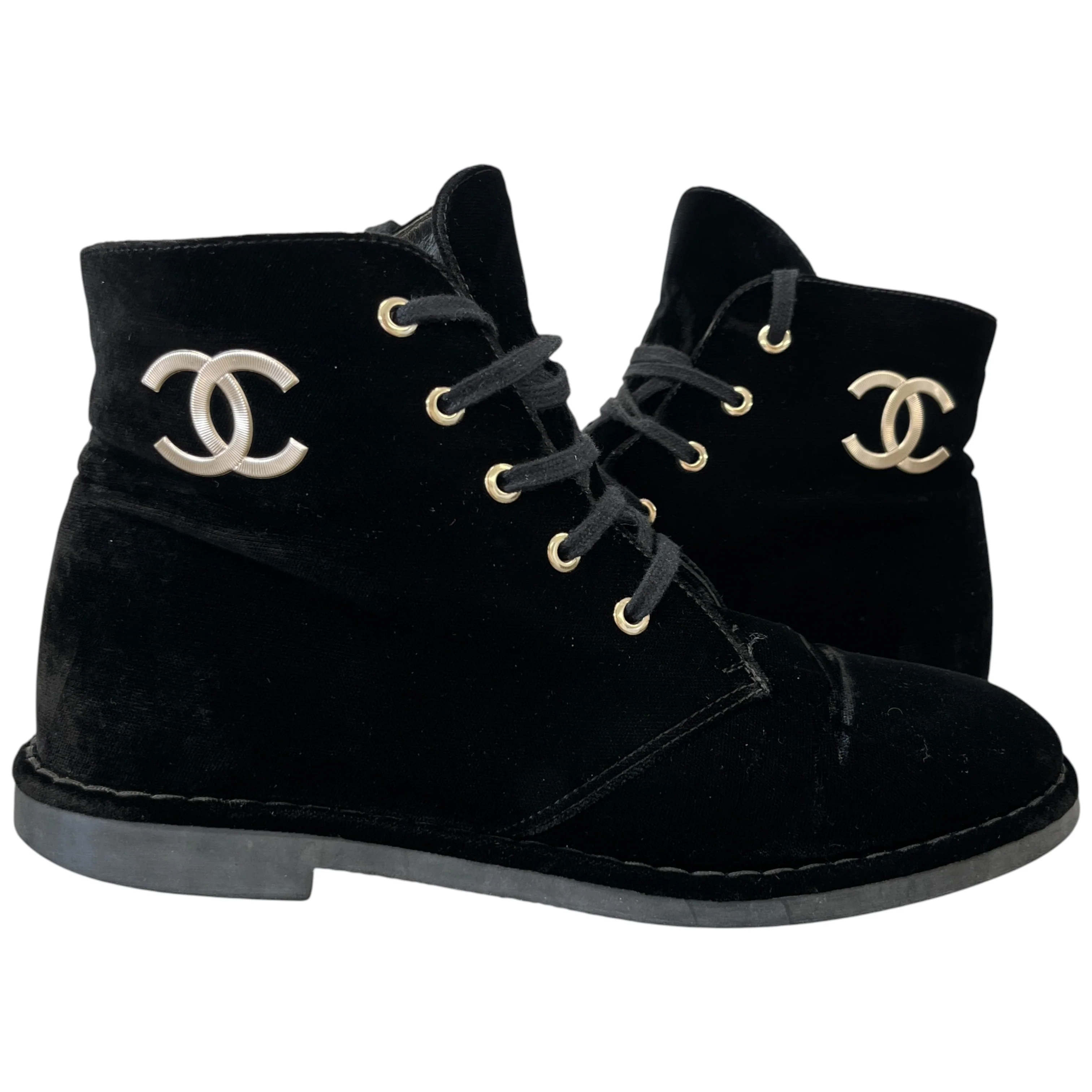 Women's Cc Logo Boots Black Size EU 39 / UK 6 - Image 3