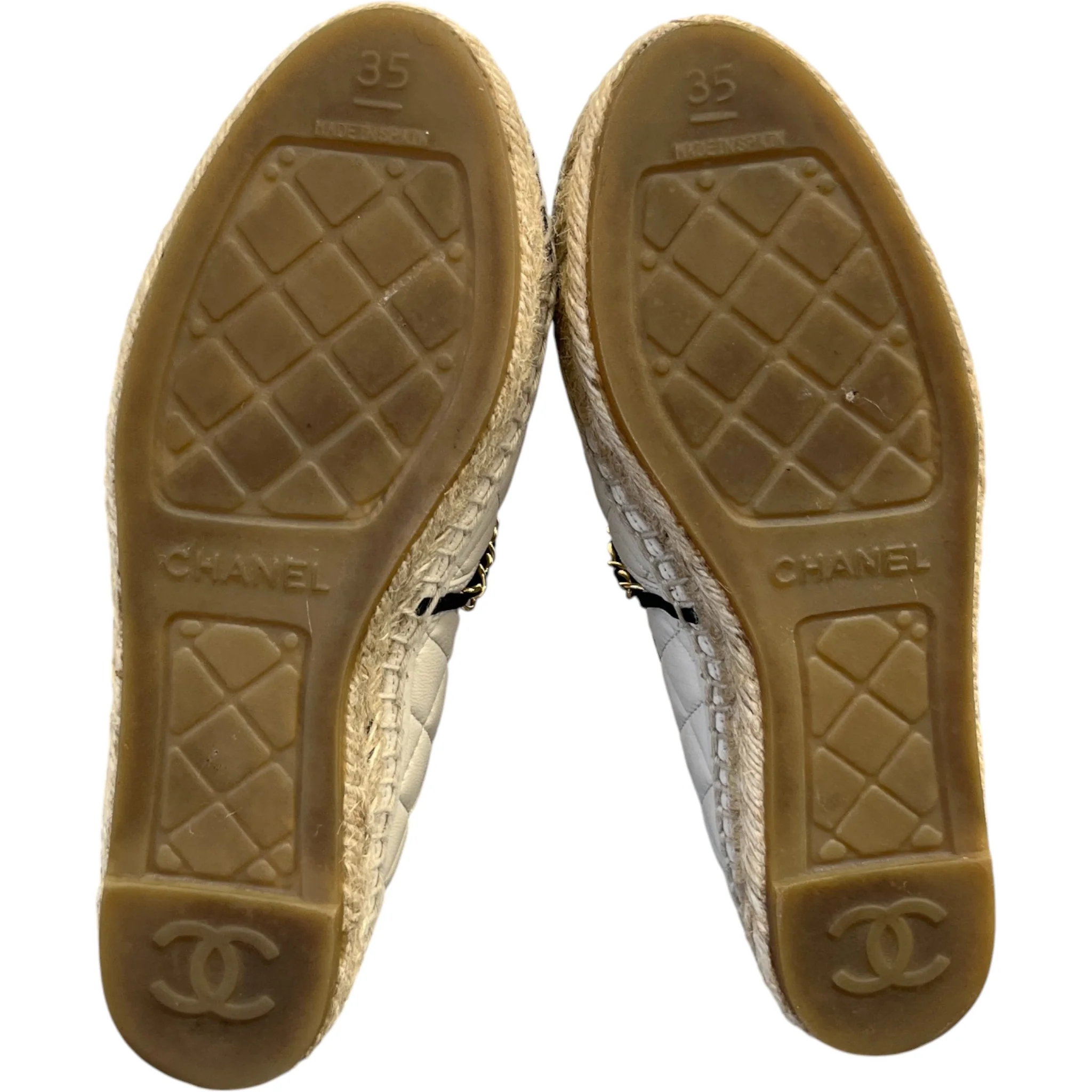 Women's Cc Logo Espadrilles Beige Size EU 35 / UK 2 - Image 11