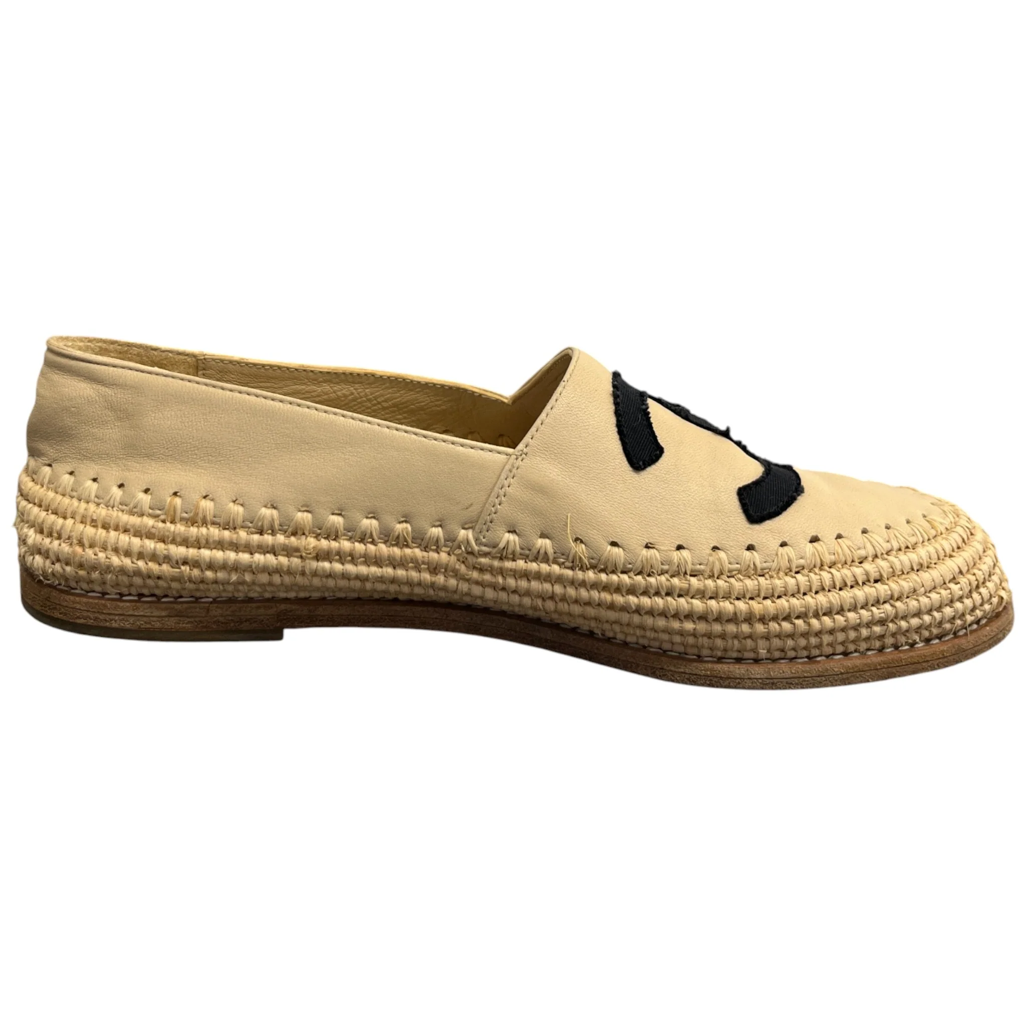 Women's Cc Logo Espadrilles Beige Size EU 36 / UK 3 - Image 4