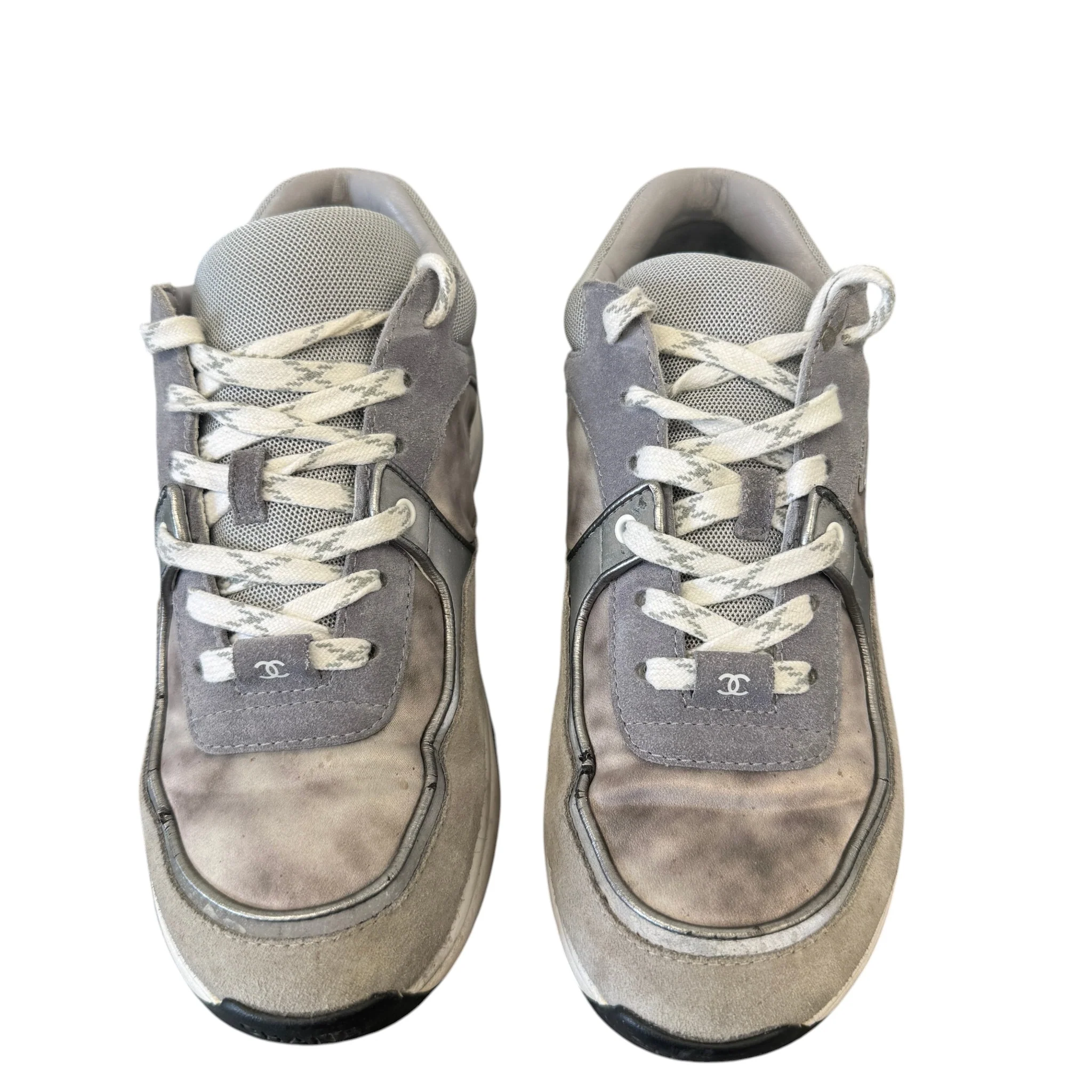 Women's Cc Logo Low Trainers Grey Size EU 38 / UK 5 - Image 6