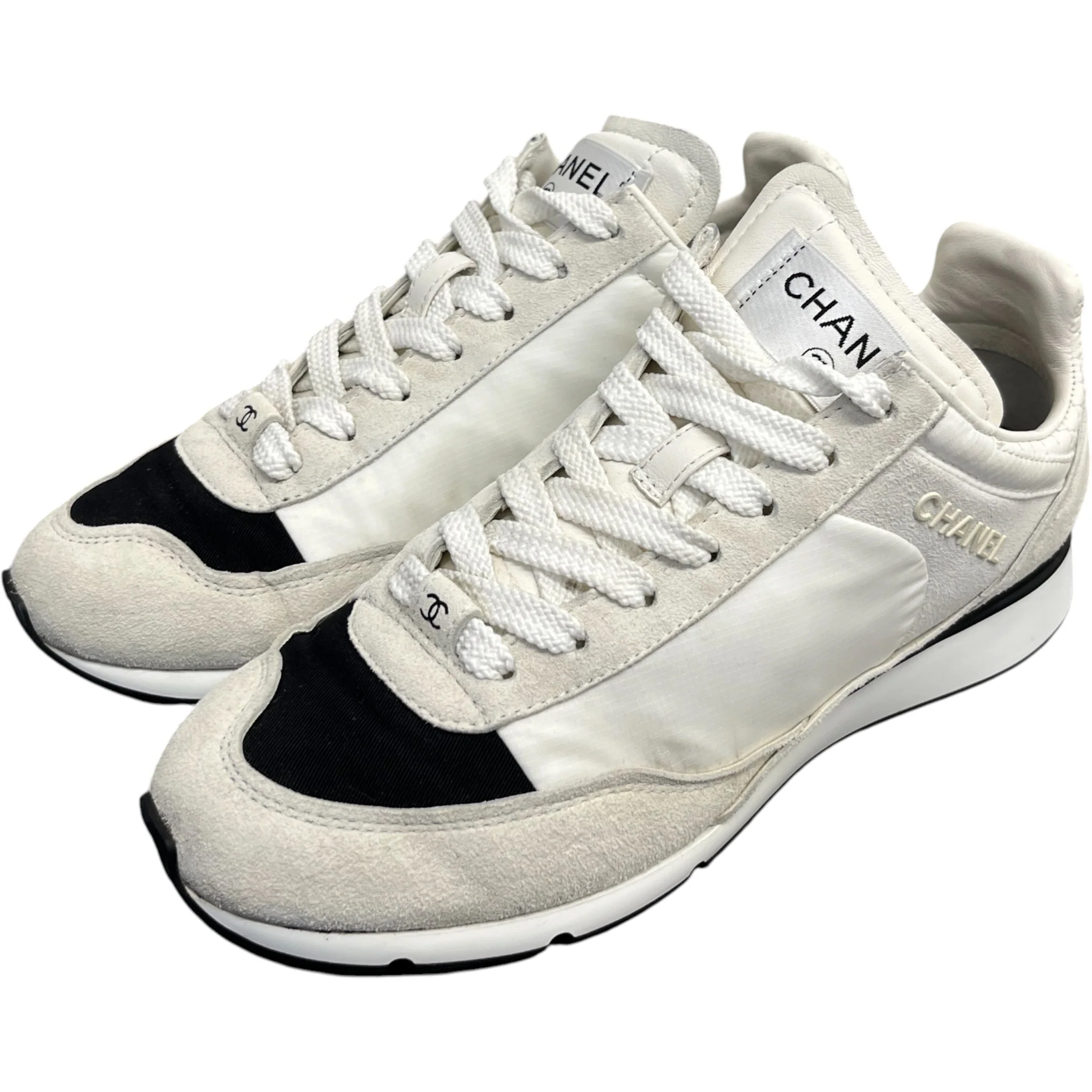 Women's Cc Logo Low Trainers White Size EU 36 / UK 3 - Image 9
