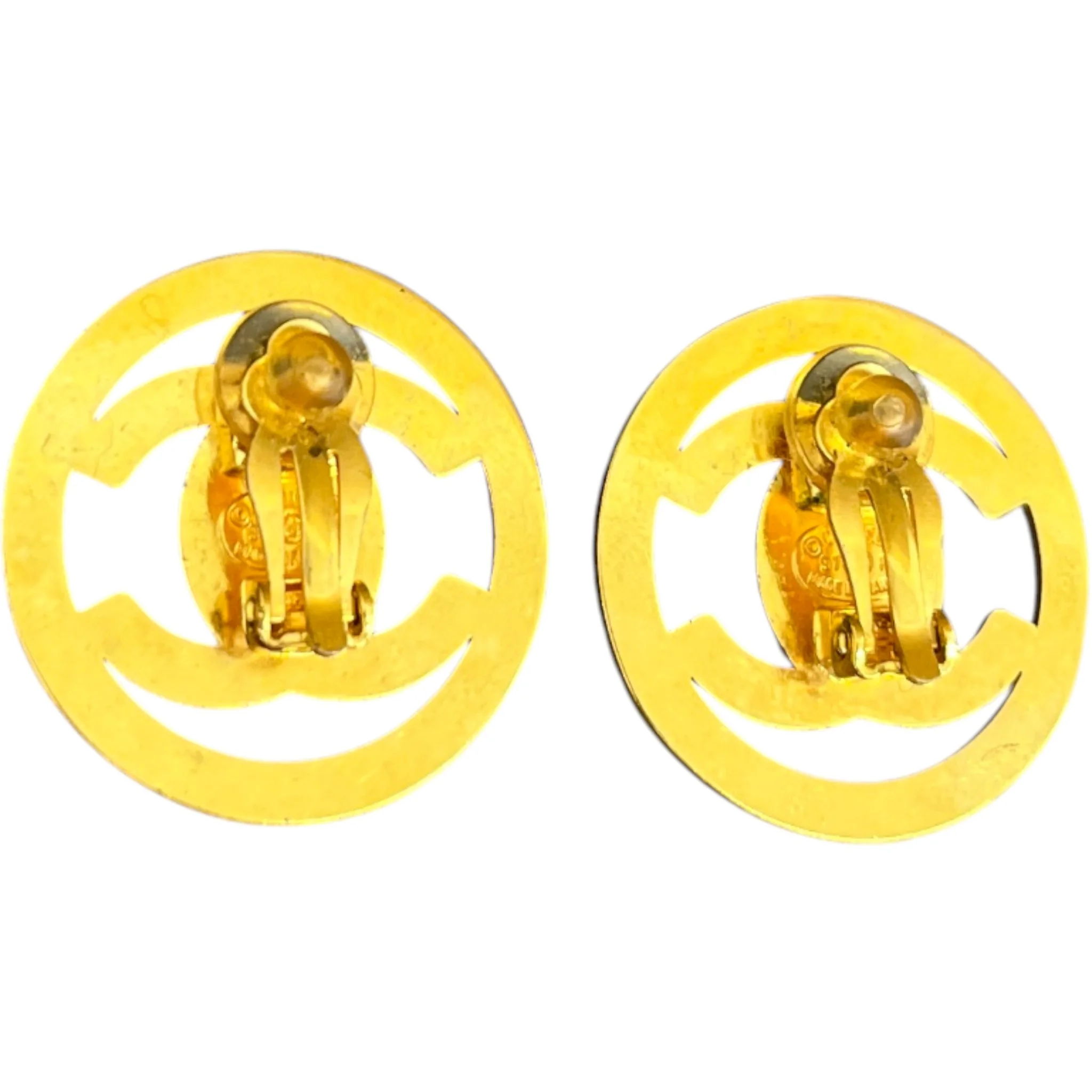 Women's Cc Turnlock Clip-On Earrings Gold - Image 5