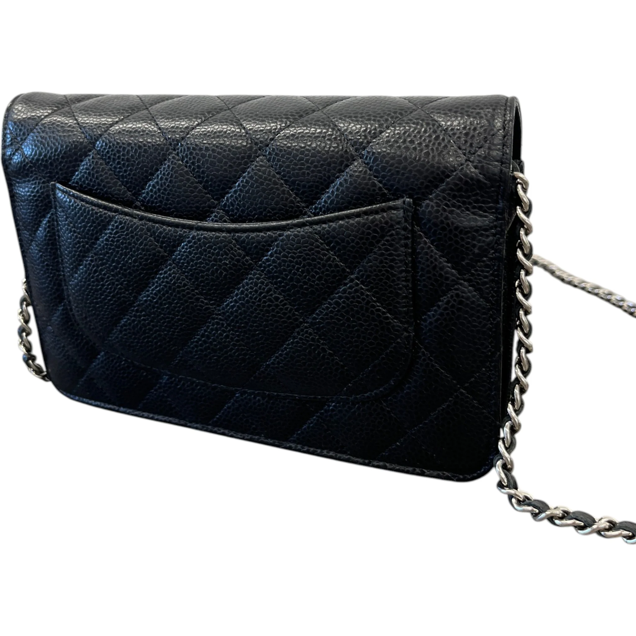 Women's Classic Wallet On Chain Woc Caviar Bag Black - Image 9