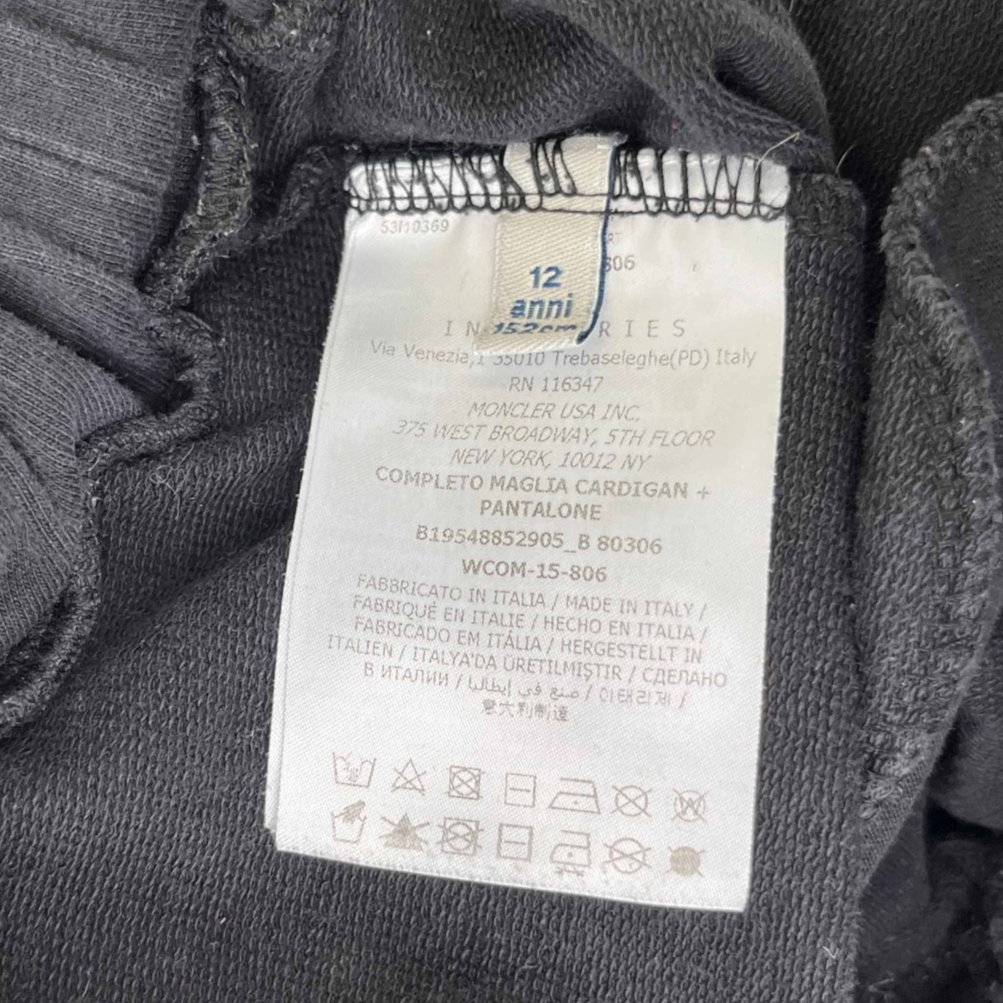 Women's Completo Maglia Girls Age 12 Full Tracksuit Black Size XXS - Image 15