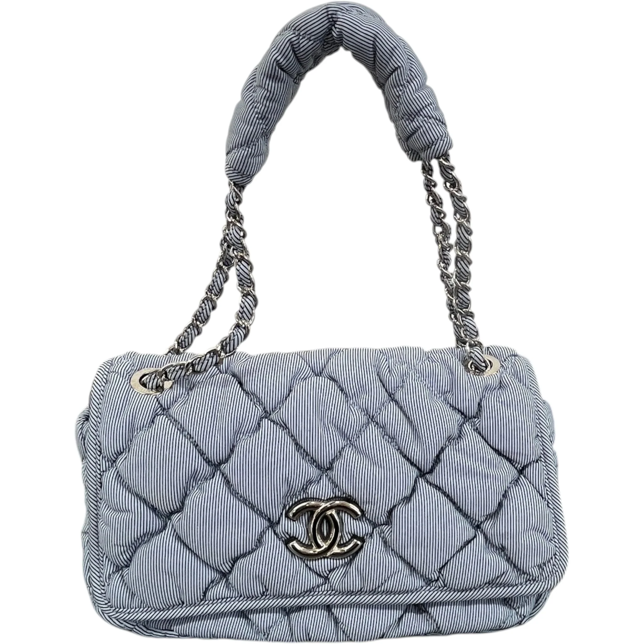 Women's Cruise Bubble Quilted Flap Bag Blue