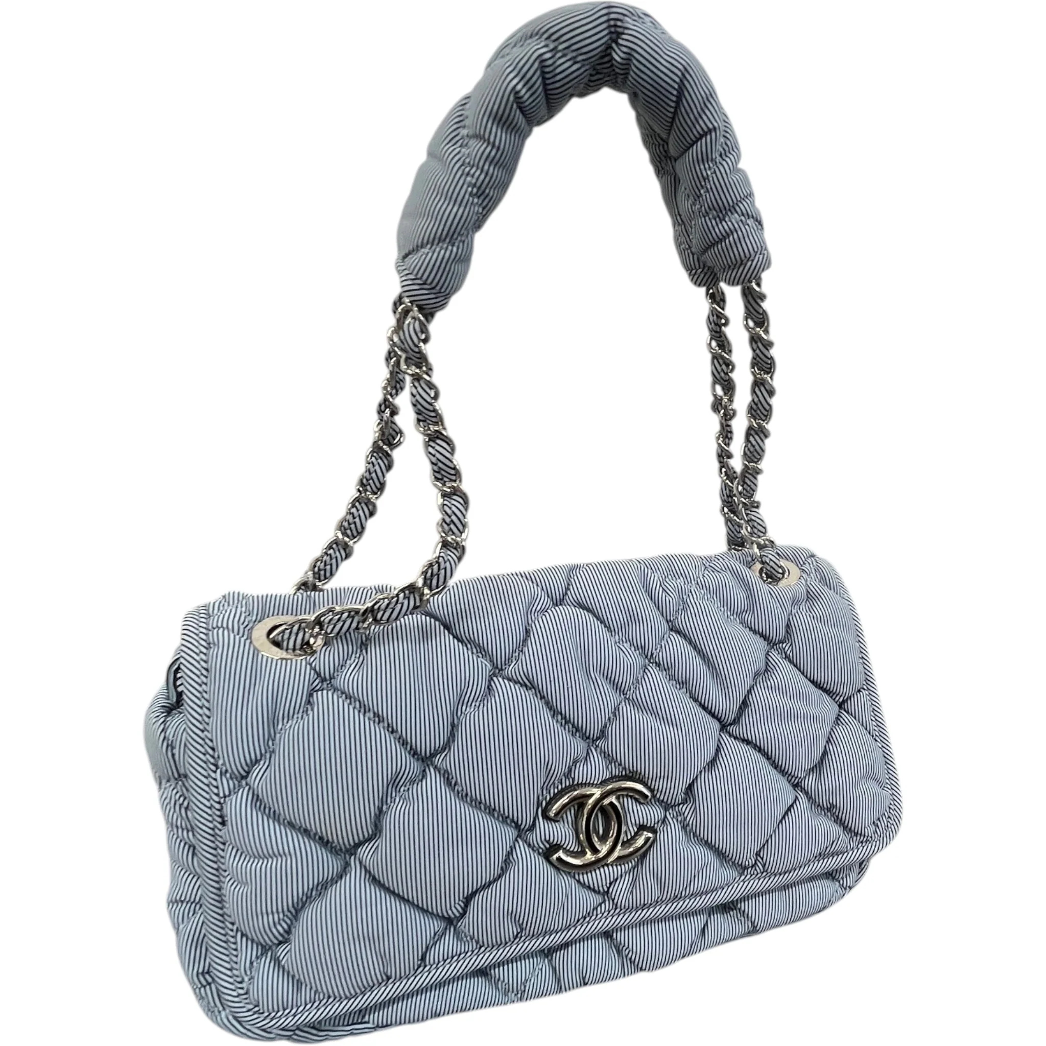 Women's Cruise Bubble Quilted Flap Bag Blue - Image 5