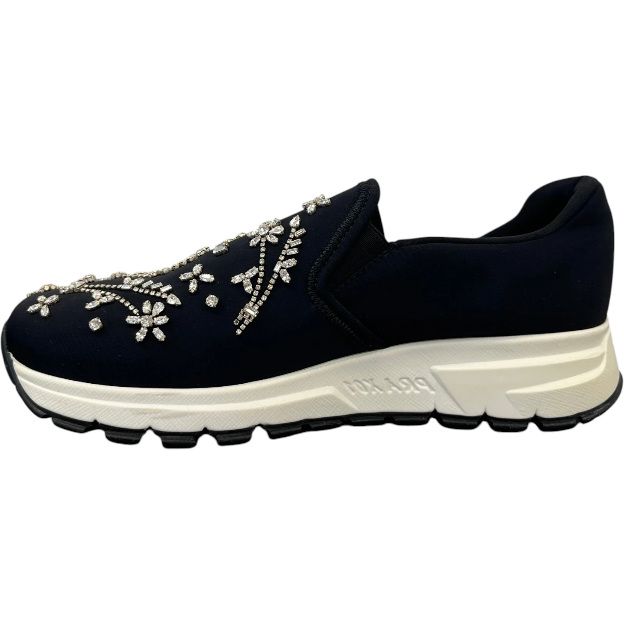 Women's Crystal Prax01 Slip On Low Trainers Black Size EU 37 / UK 4 - Image 2