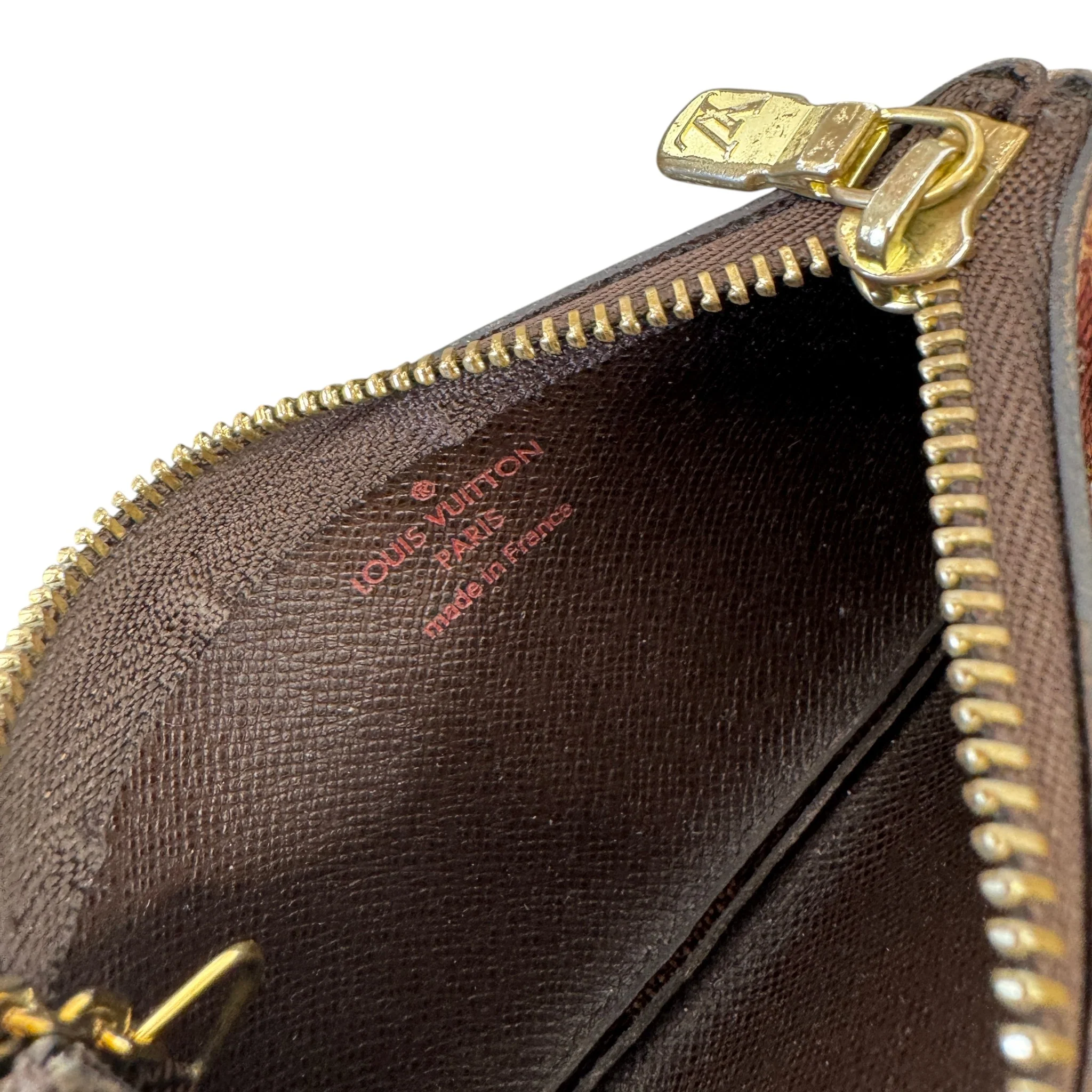 Women's Damier Ebene Coin Pouch Keyring Brown - Image 4