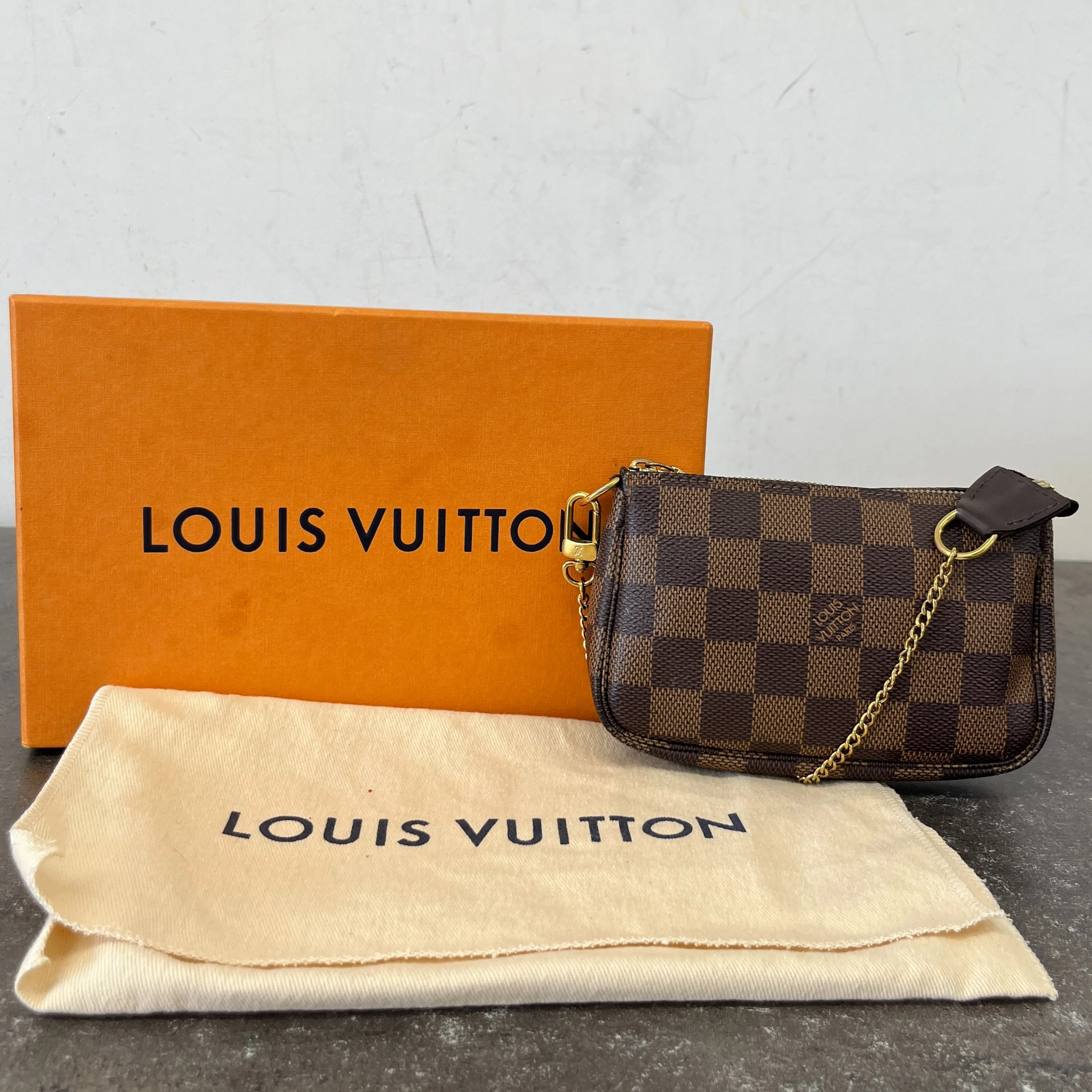 Women's Damier Ebene Mini Pochette Accessoires Bag Brown - Image 12
