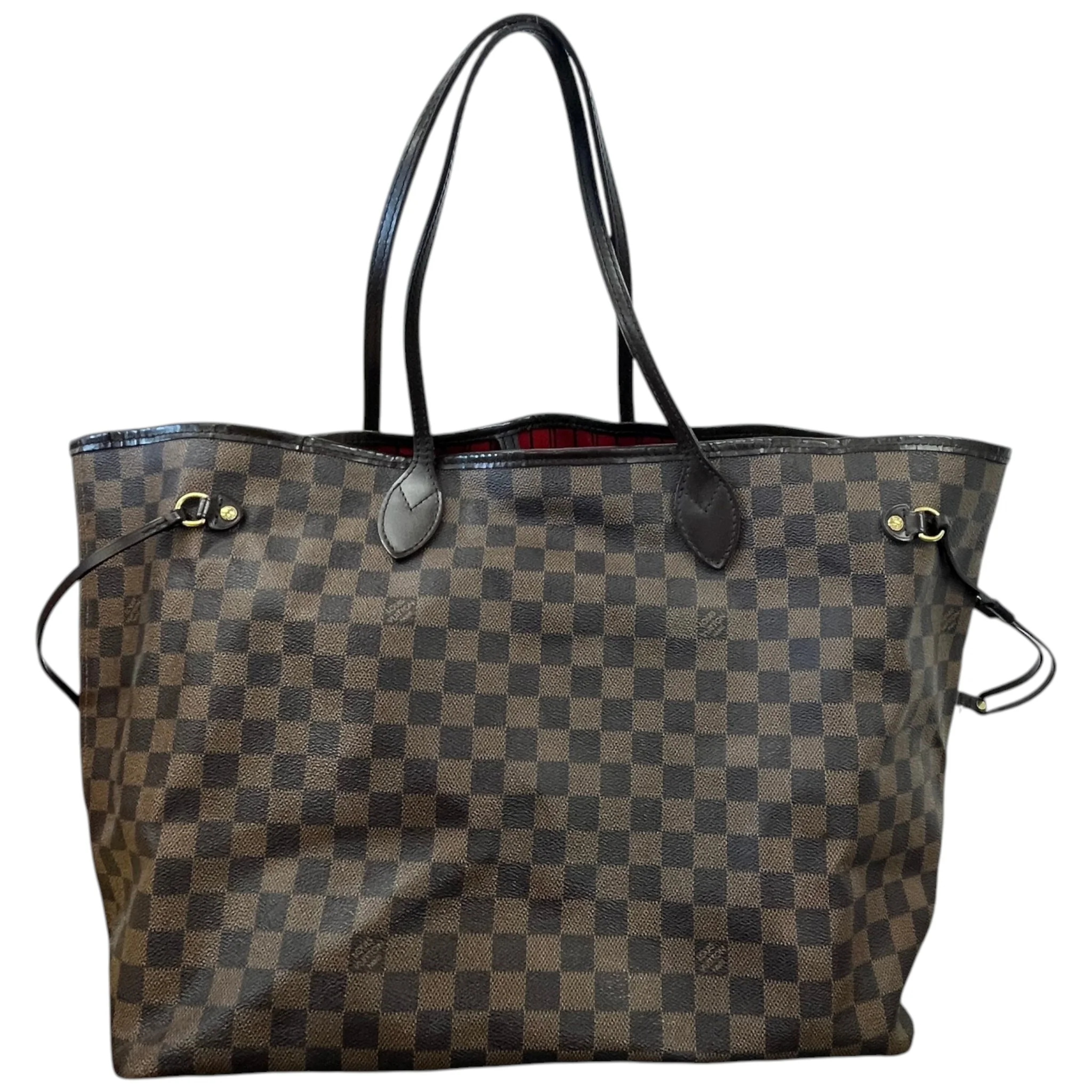 Women's Damier Ebene Neverfull Gm Bag Brown - Image 3