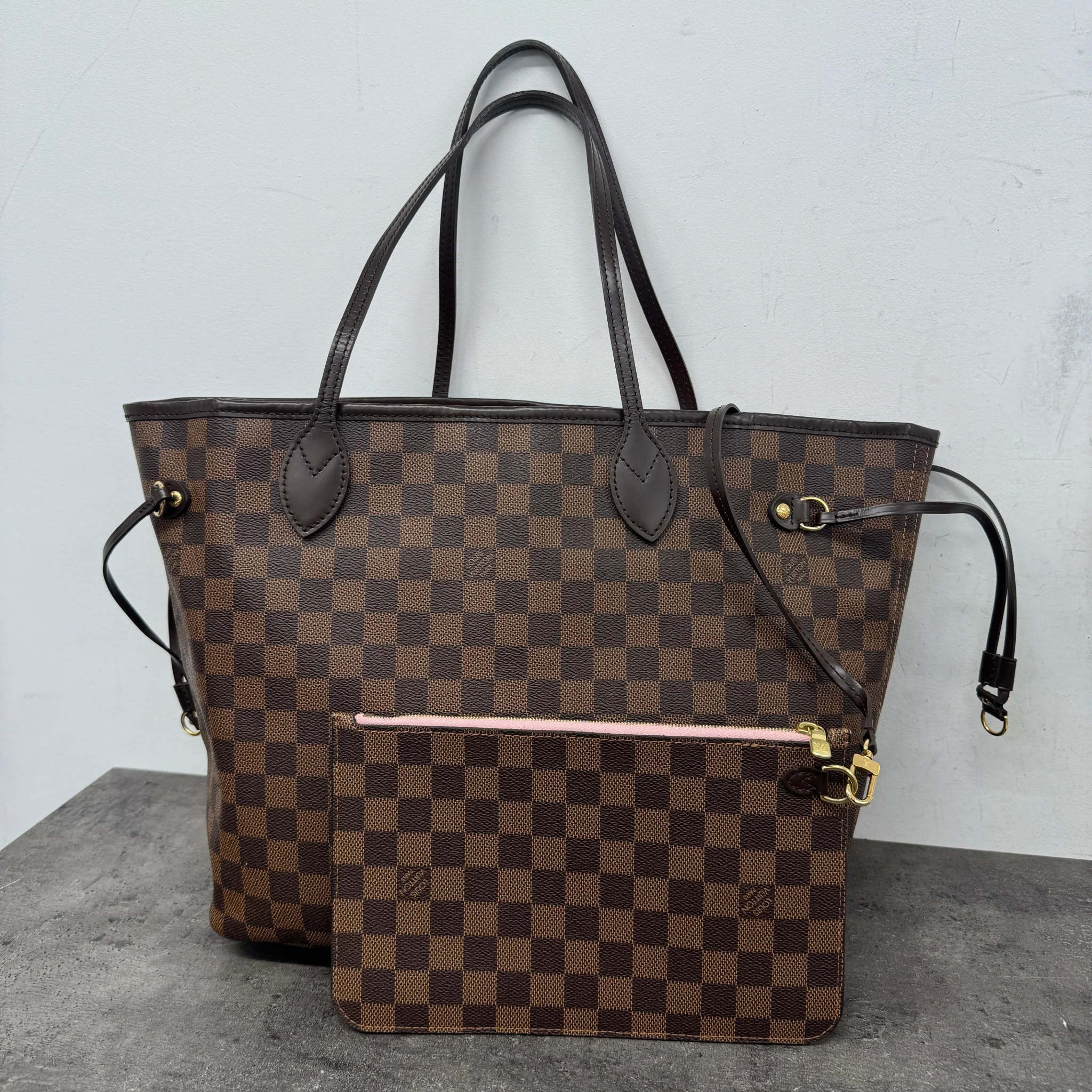 Women's Damier Ebene Neverfull Mm Bag Brown - Image 12
