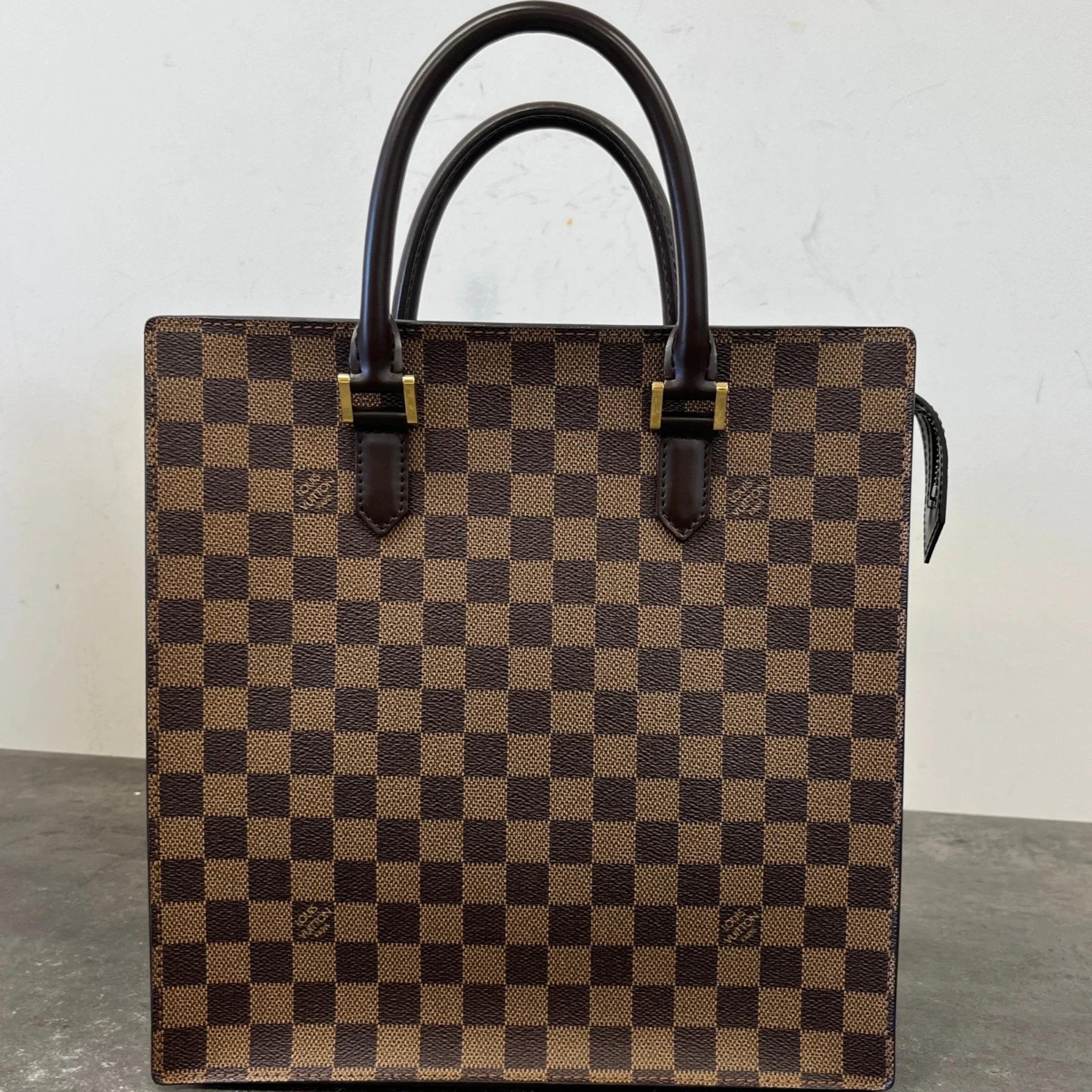 Women's Damier Ebene Sac Plat Pm Bag Brown - Image 12