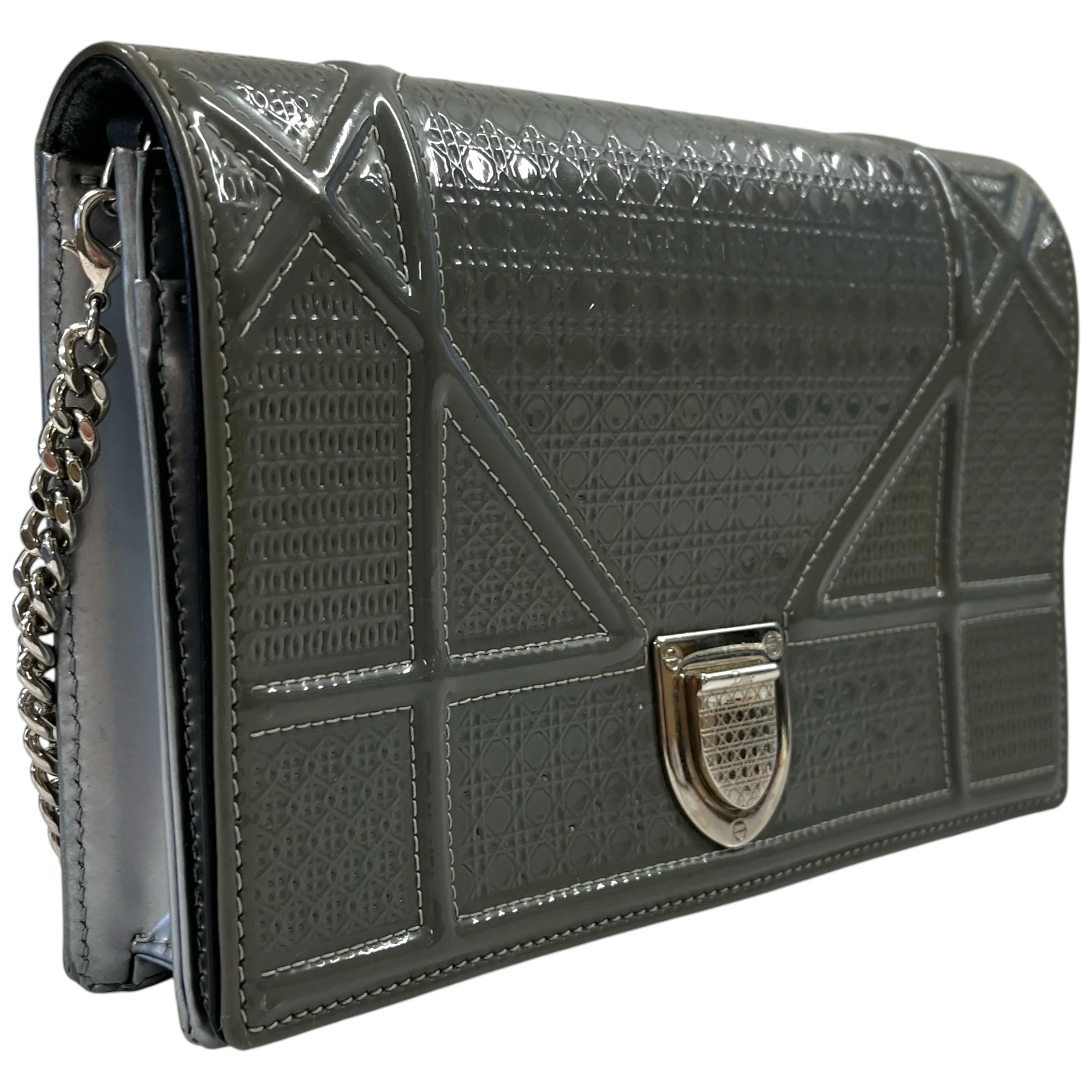 Women's Diorama Wallet On Chain Bag Silver - Image 3
