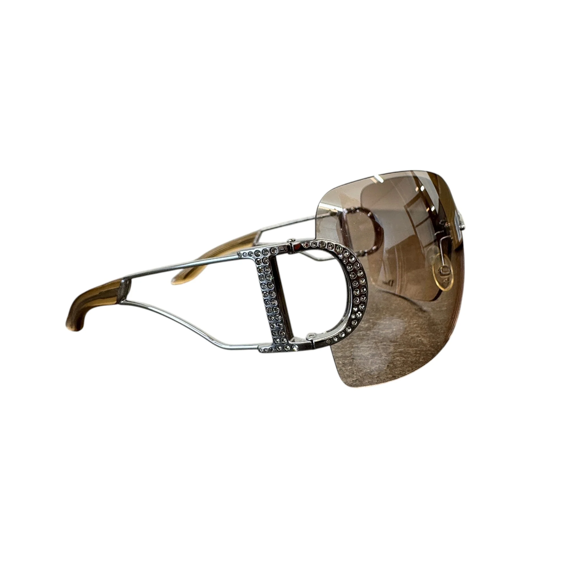 Women's Diorly 1 Crystal Sunglasses Brown - Image 4