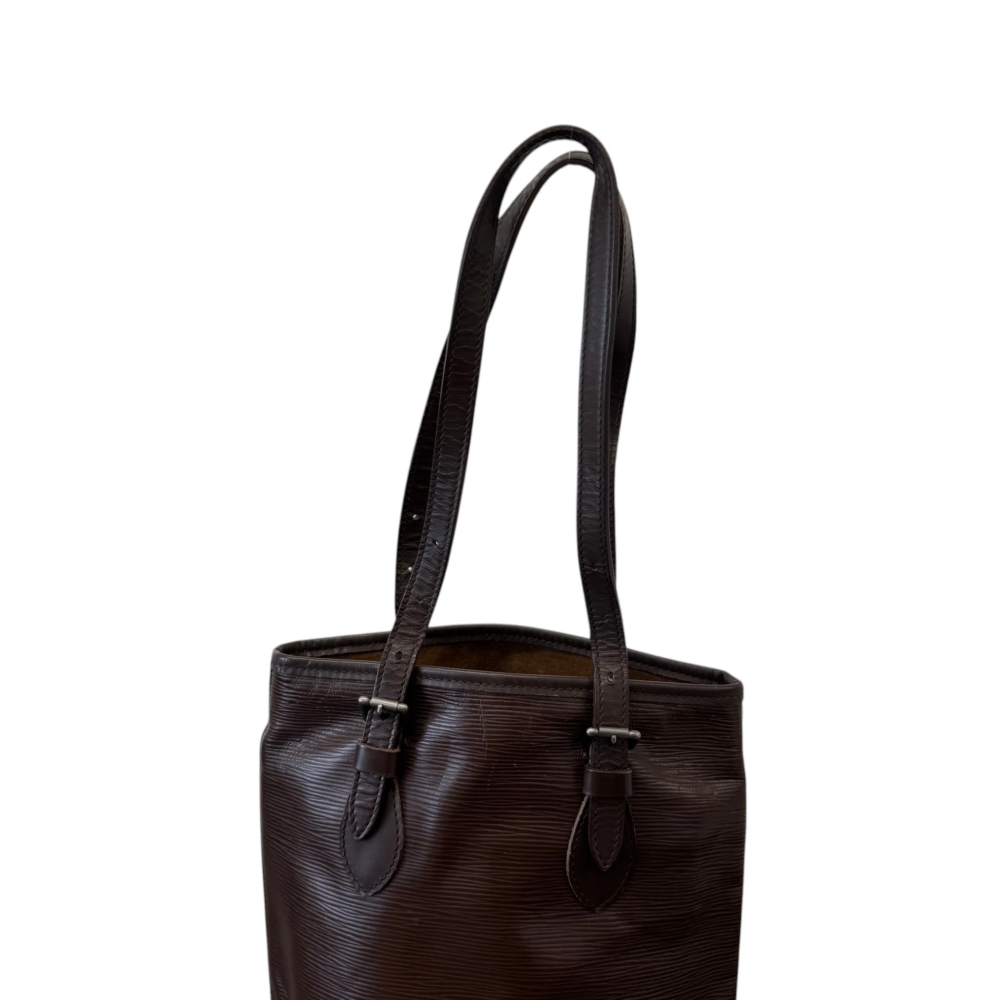 Women's Epi Petit Bucket Bag Brown - Image 4