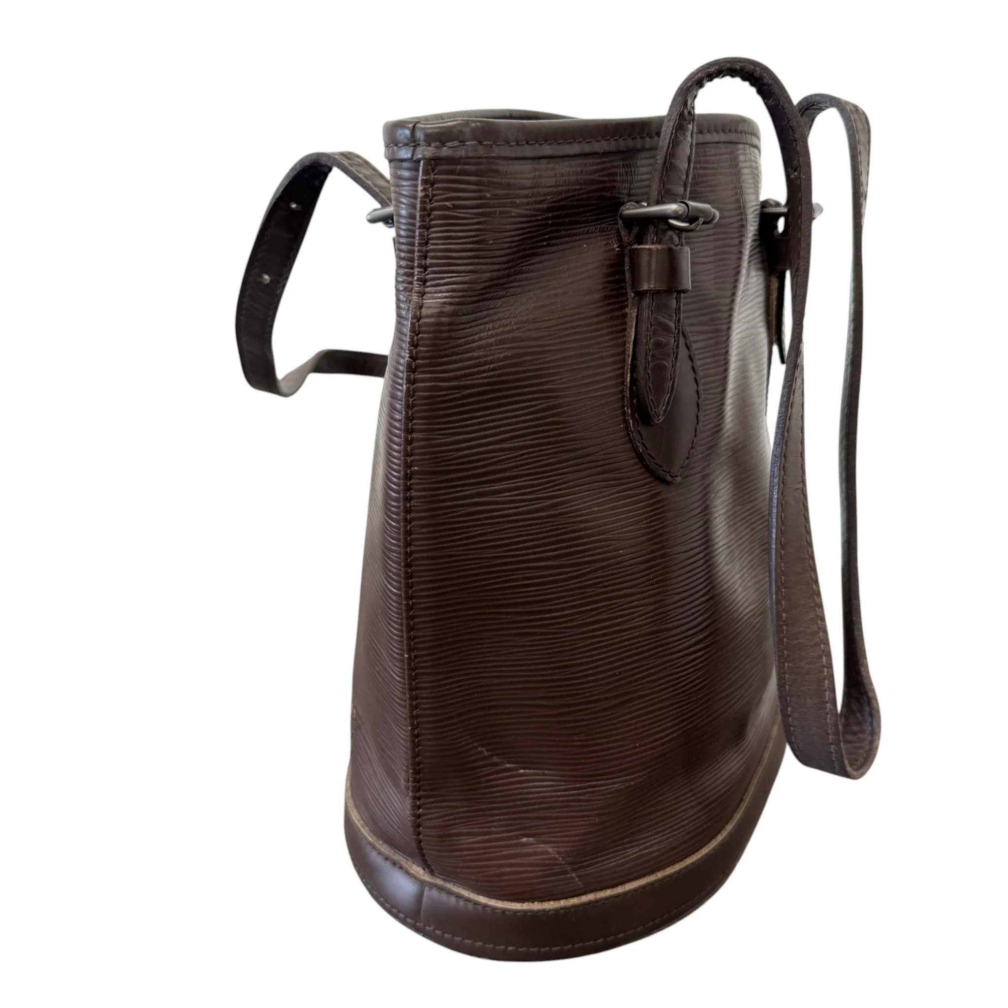 Women's Epi Petit Bucket Bag Brown - Image 6