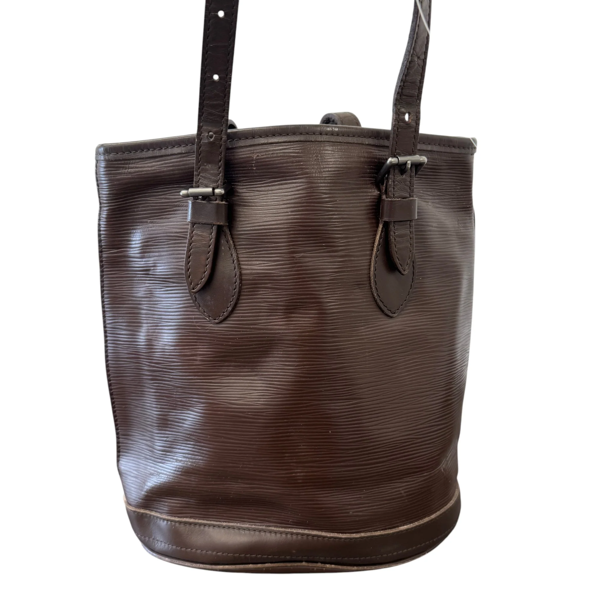 Women's Epi Petit Bucket Bag Brown - Image 8