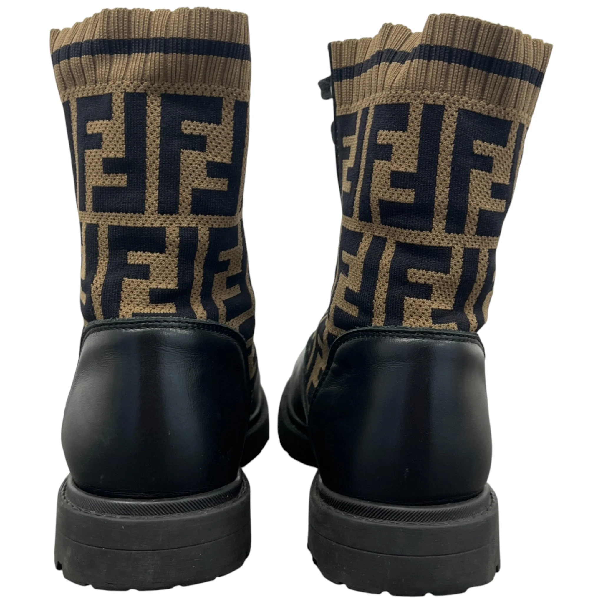 Women's Ff Monogram Boots Black Size EU 34 / UK 1 - Image 7