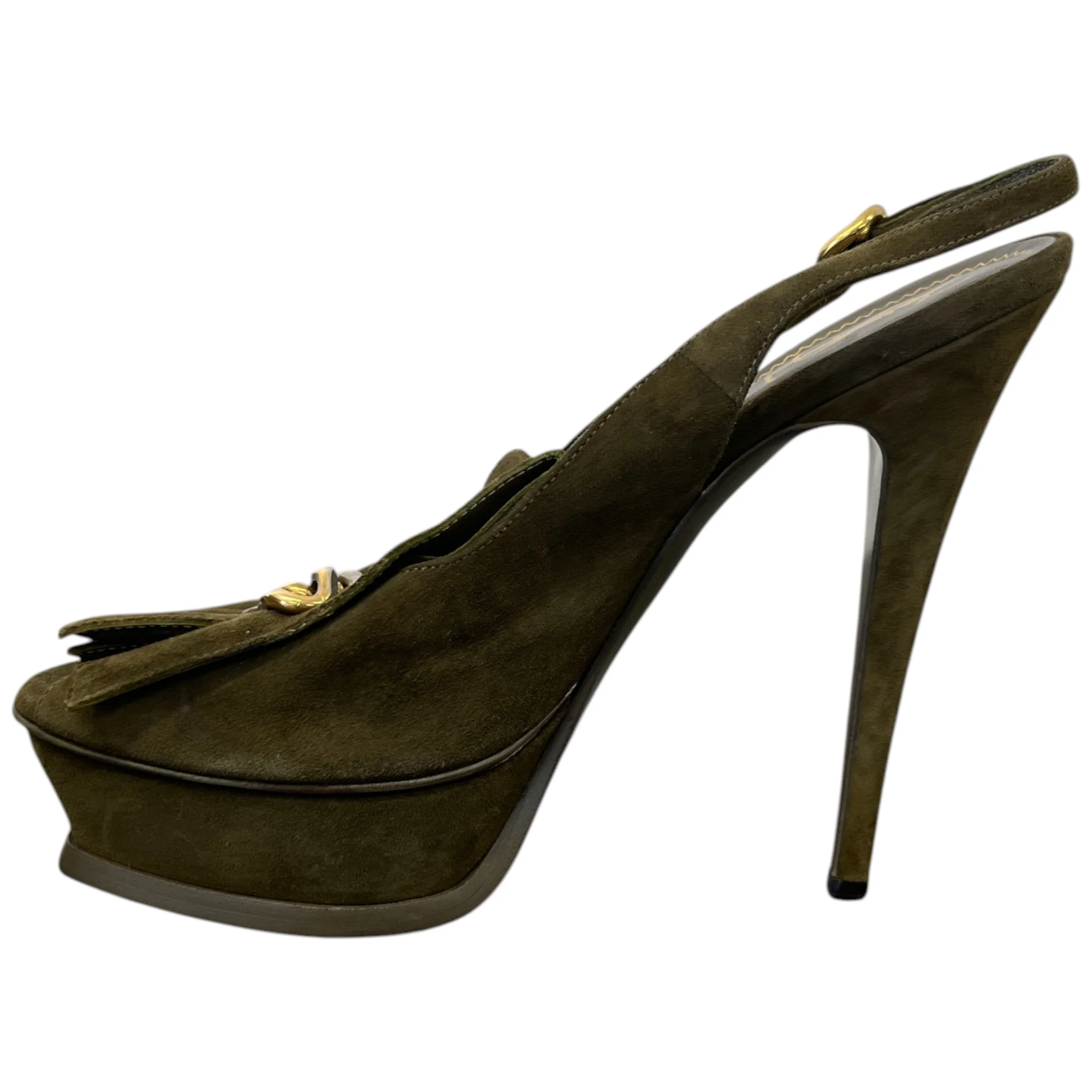 Women's Fringe Chain Detail Heels Green Size EU 38 / UK 5 - Image 2