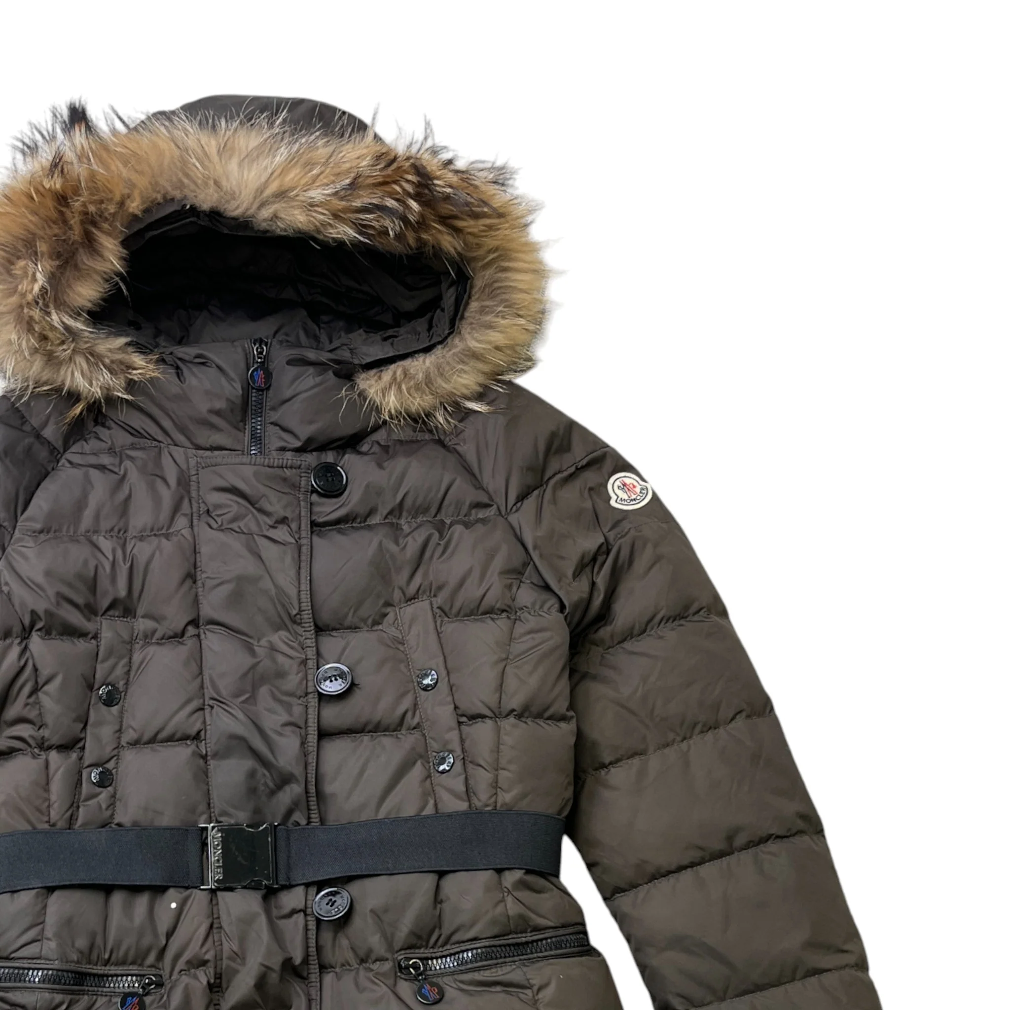 Women's Gene Down Jacket Khaki Size 3 / UK 14 - Image 3