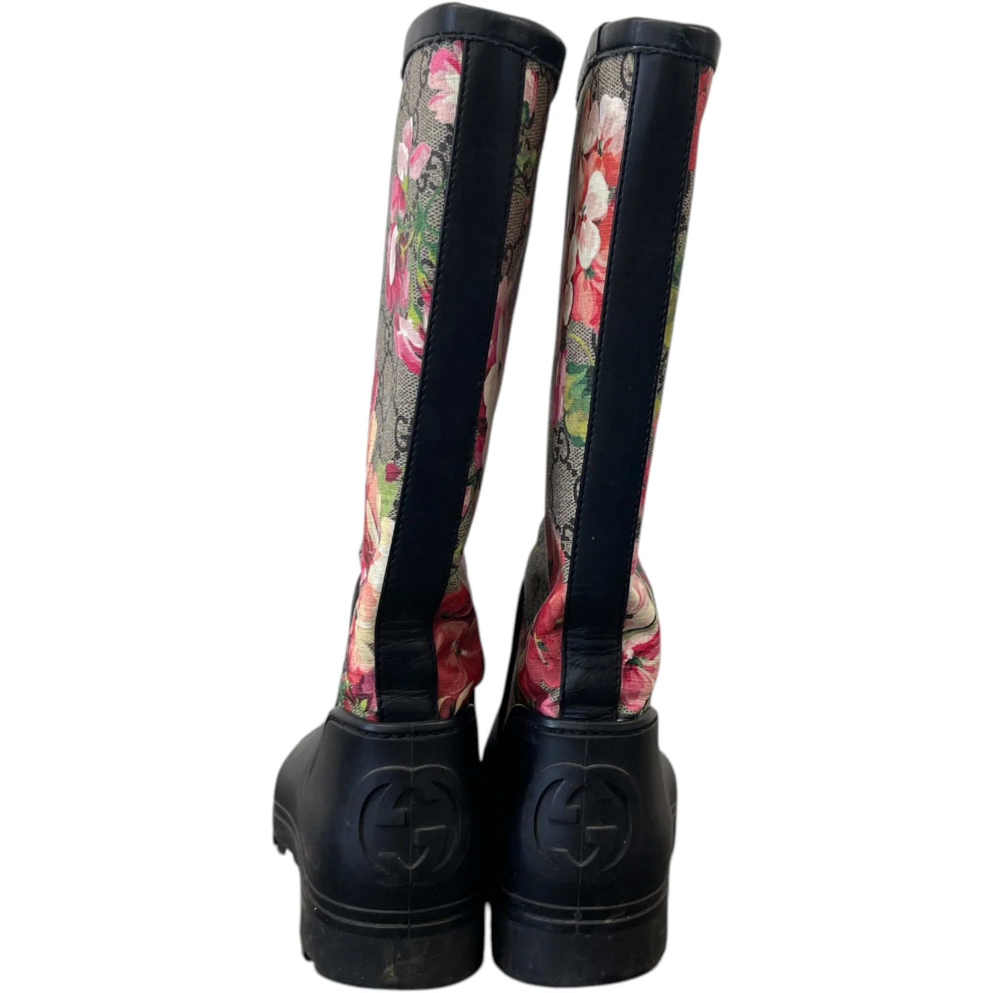 Women's Gg Blooms Rain Boots Black Size EU 38 / UK 5 - Image 7