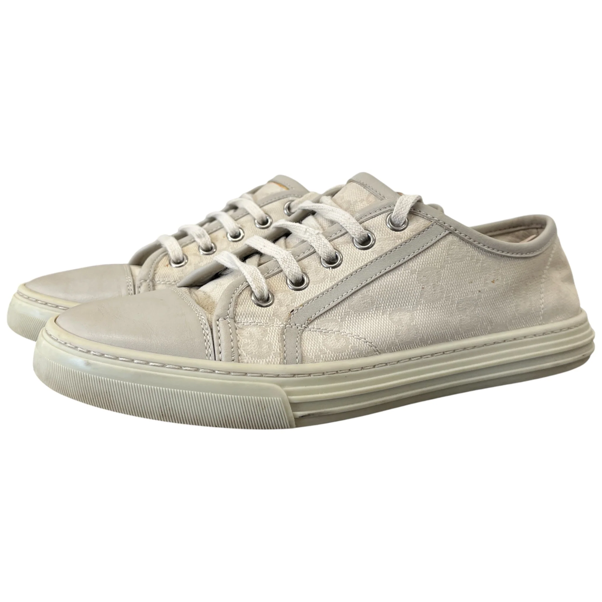 Women's Gg Canvas Low Trainers Grey Size EU 36.5 / UK 3.5 - Image 8