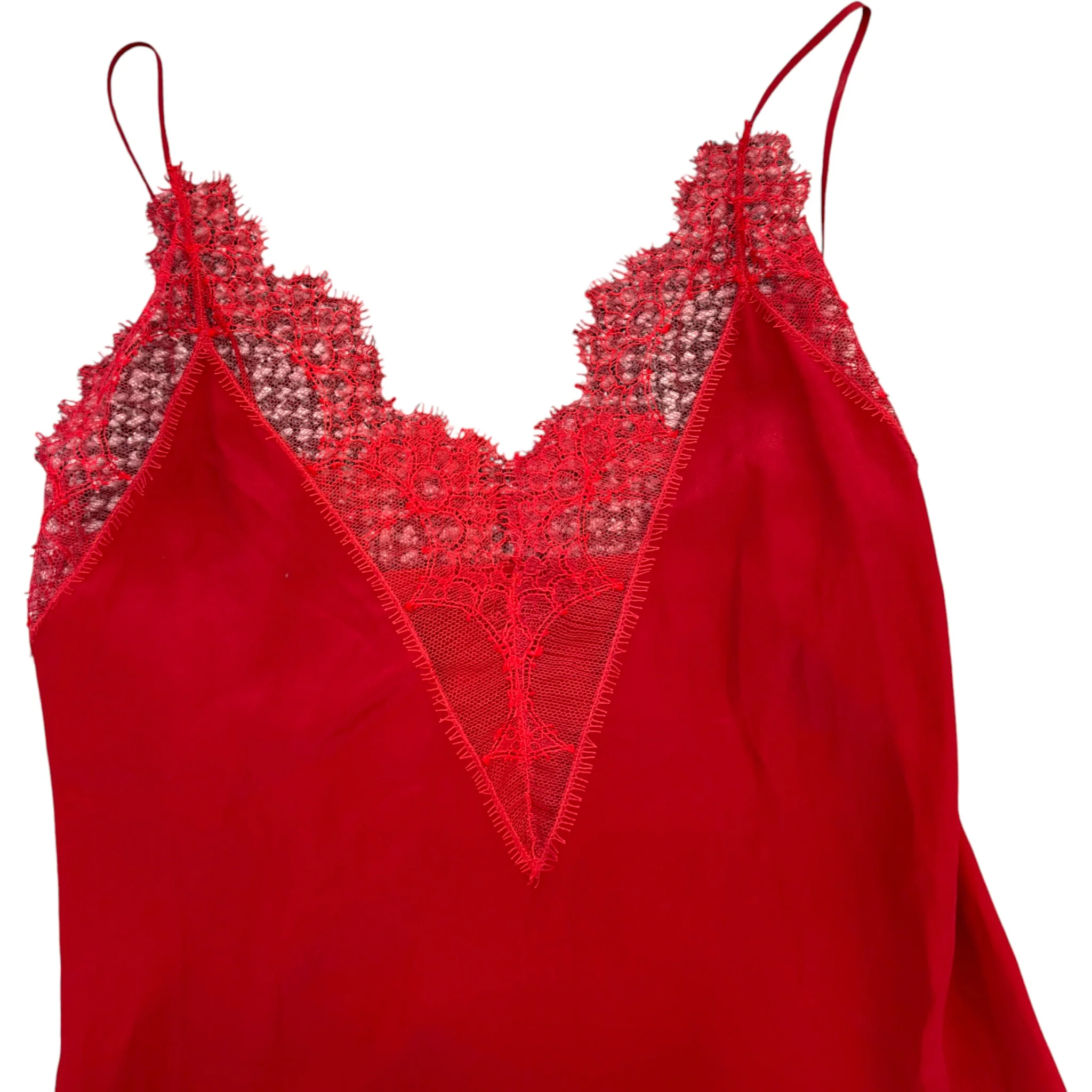 Women's Gg Macramé Lace Dress Top Red Size S - Image 7