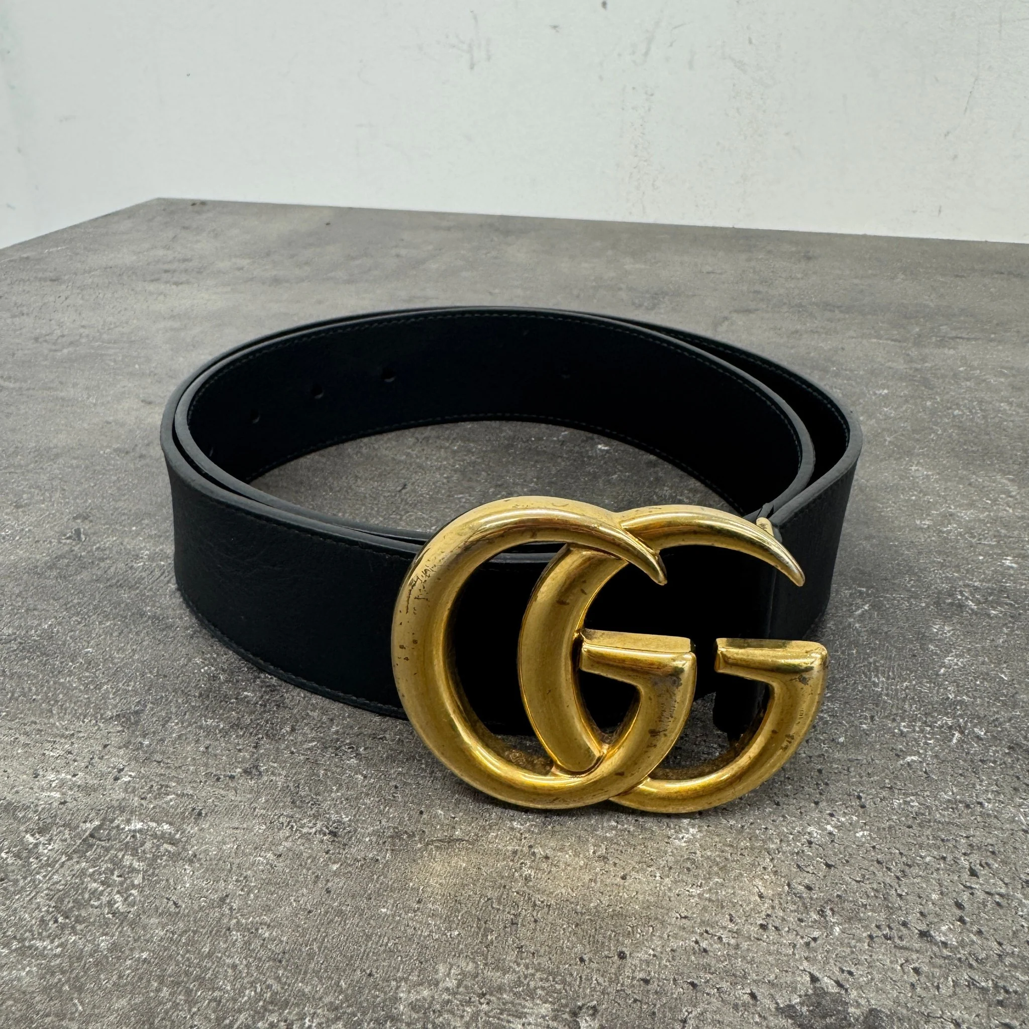 Women's Gg Marmont Belt Black Size 85CM / UK 10 - Image 9