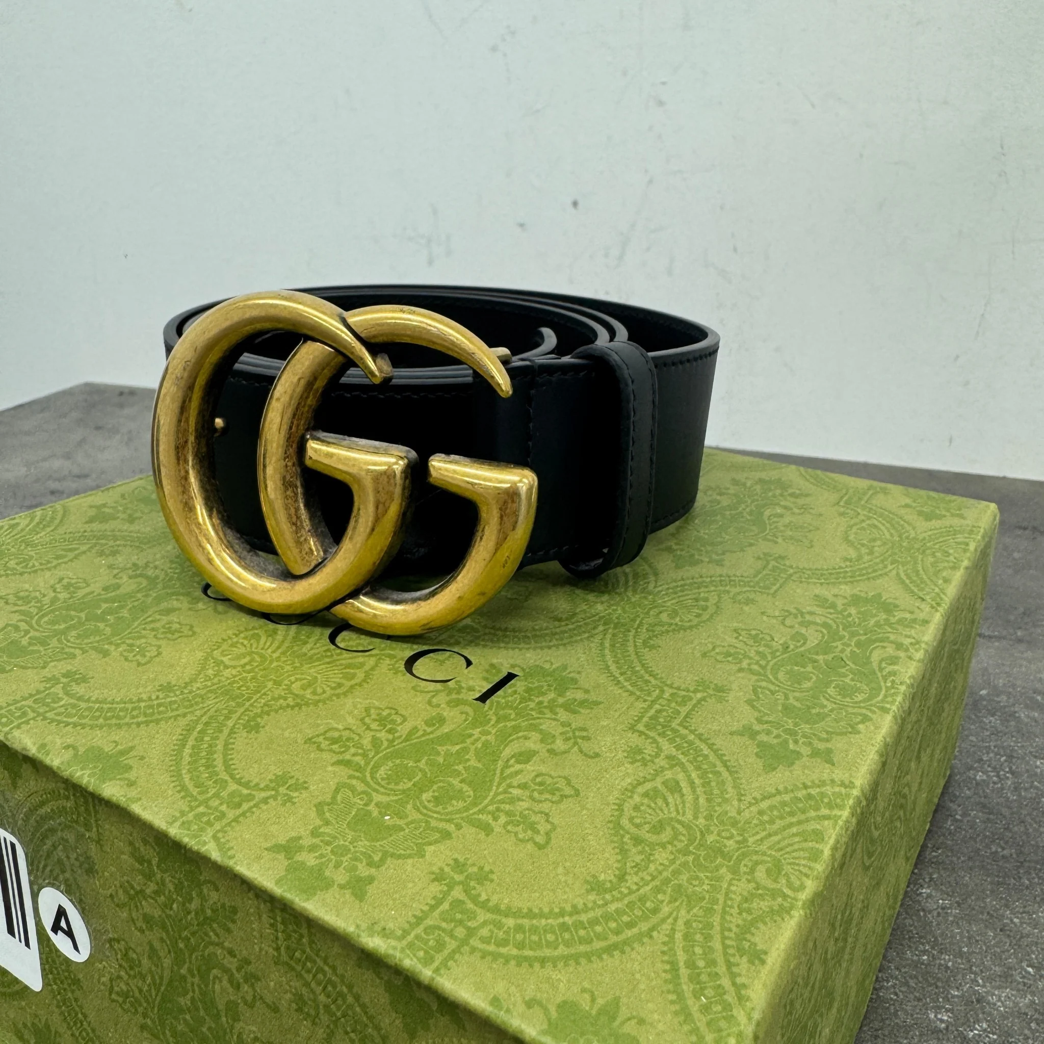 Women's Gg Marmont Belt Black Size 95cm / UK 14 - Image 8