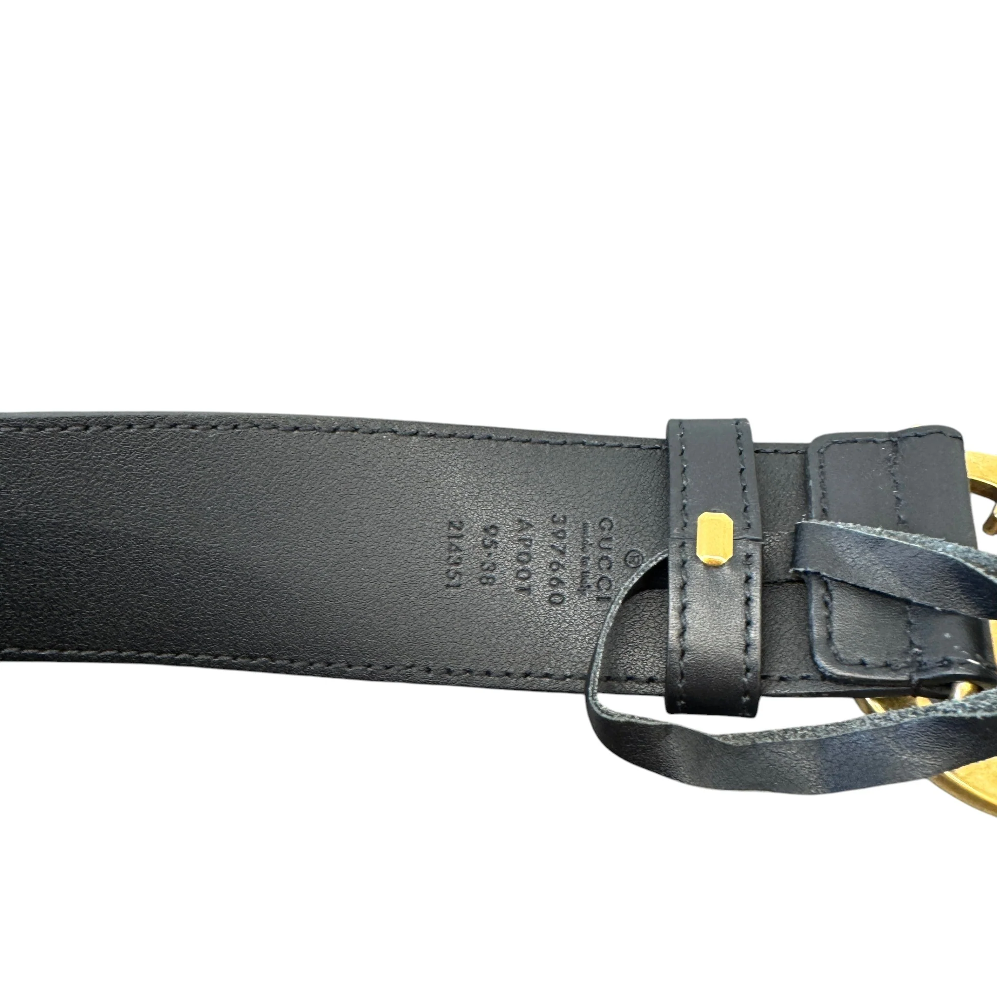 Women's Gg Marmont Belt Black Size 95cm / UK 14 - Image 4