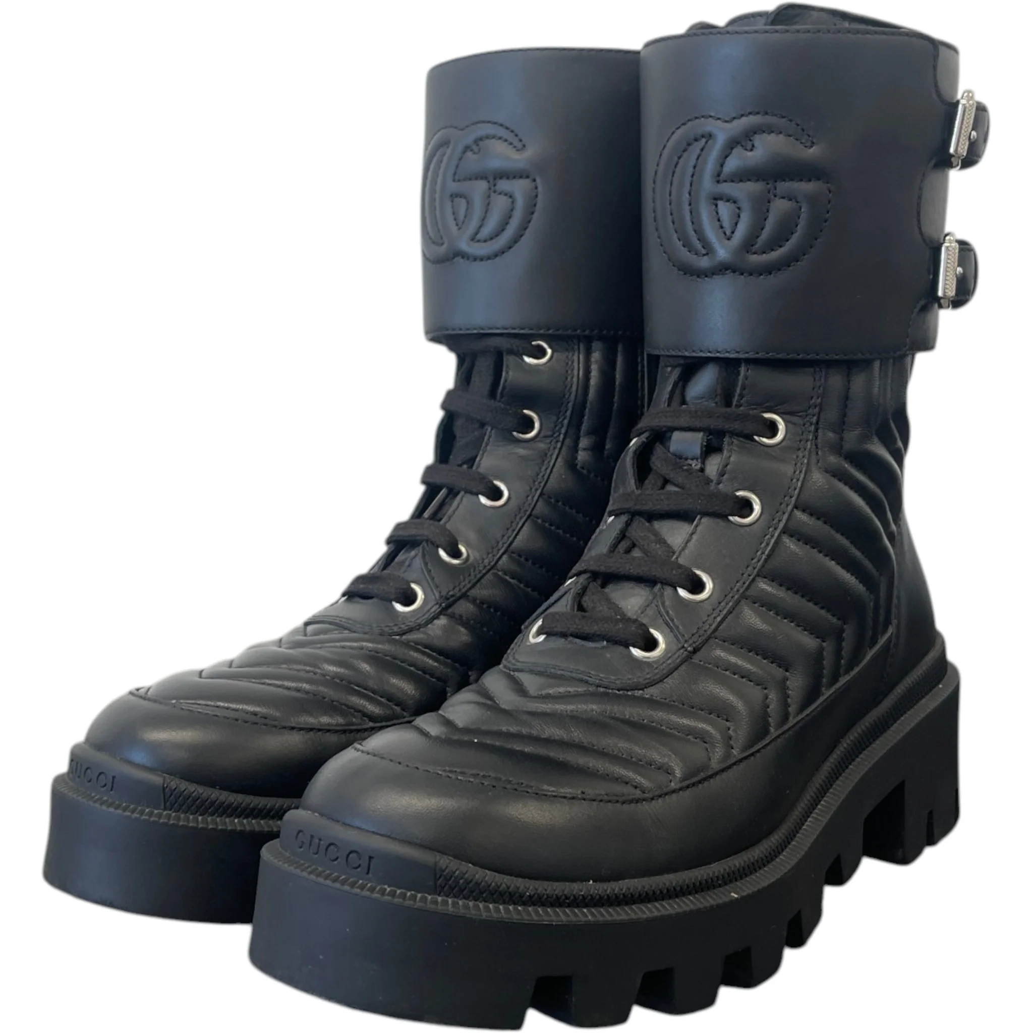 Women's Gg Marmont Boots Black Size EU 36 / UK 3 - Image 11