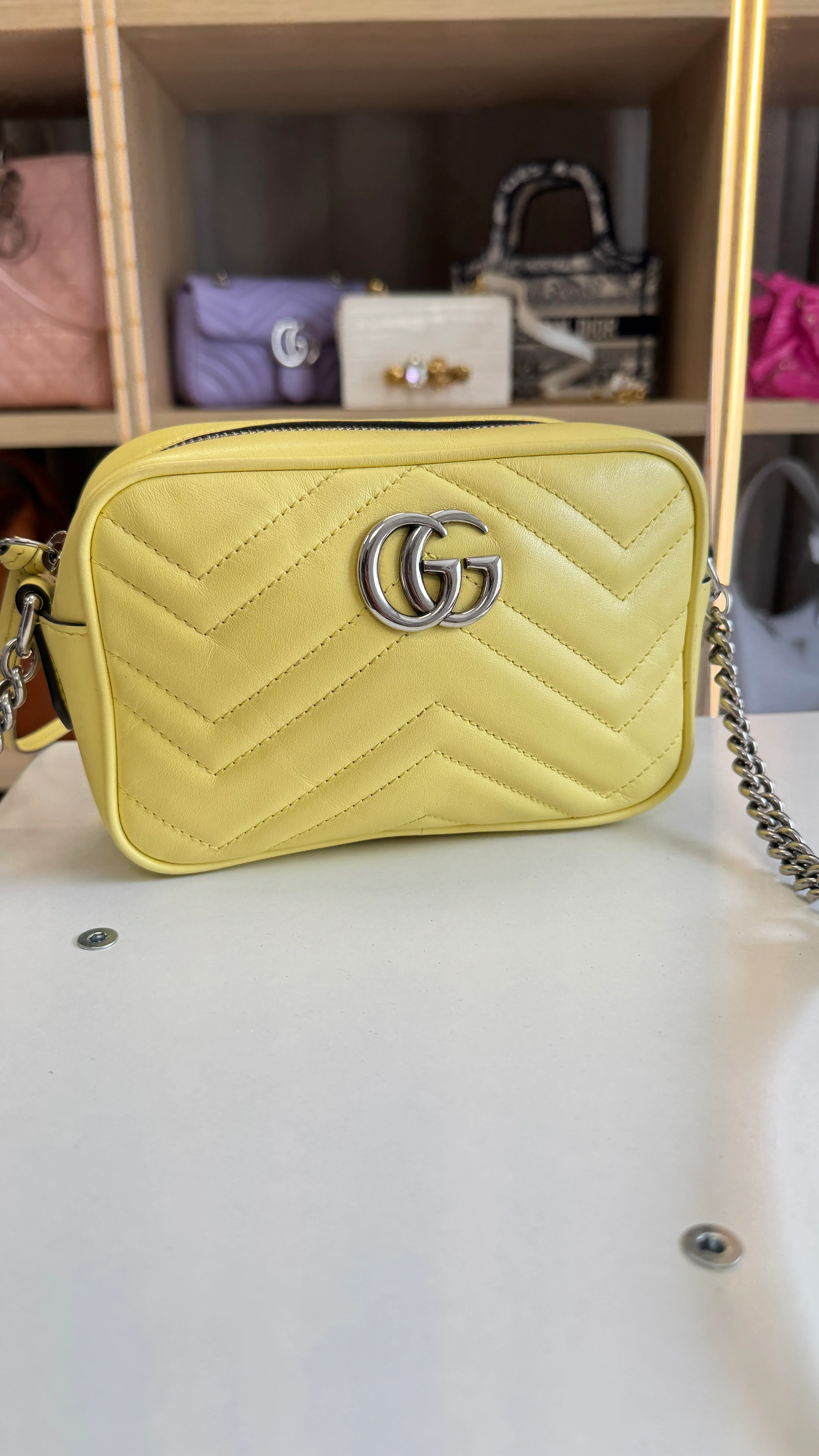 Women's Gg Marmont Crossbody Bag Yellow - Image 14