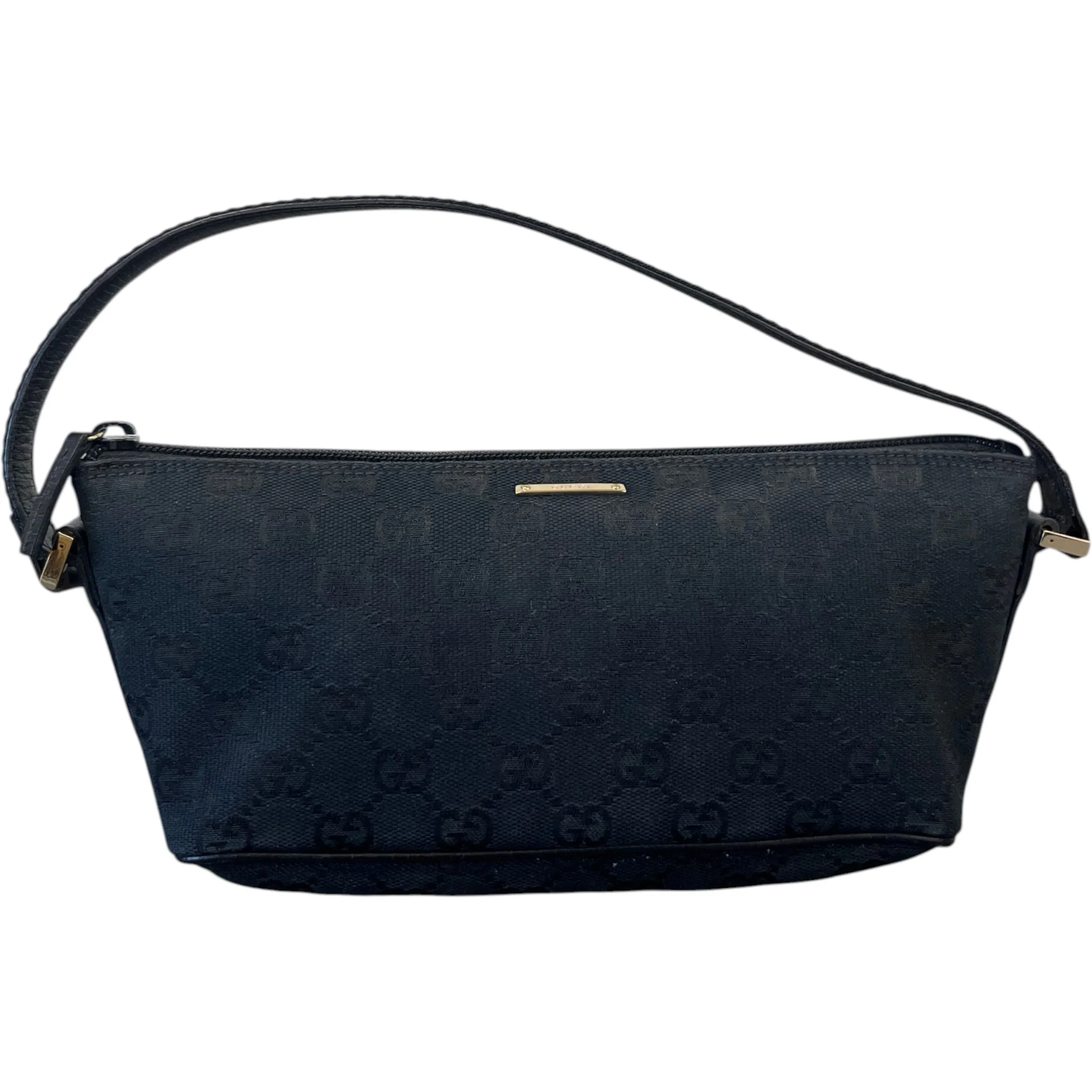 Women's Gg Monogram Boat Pochette Handbag Black