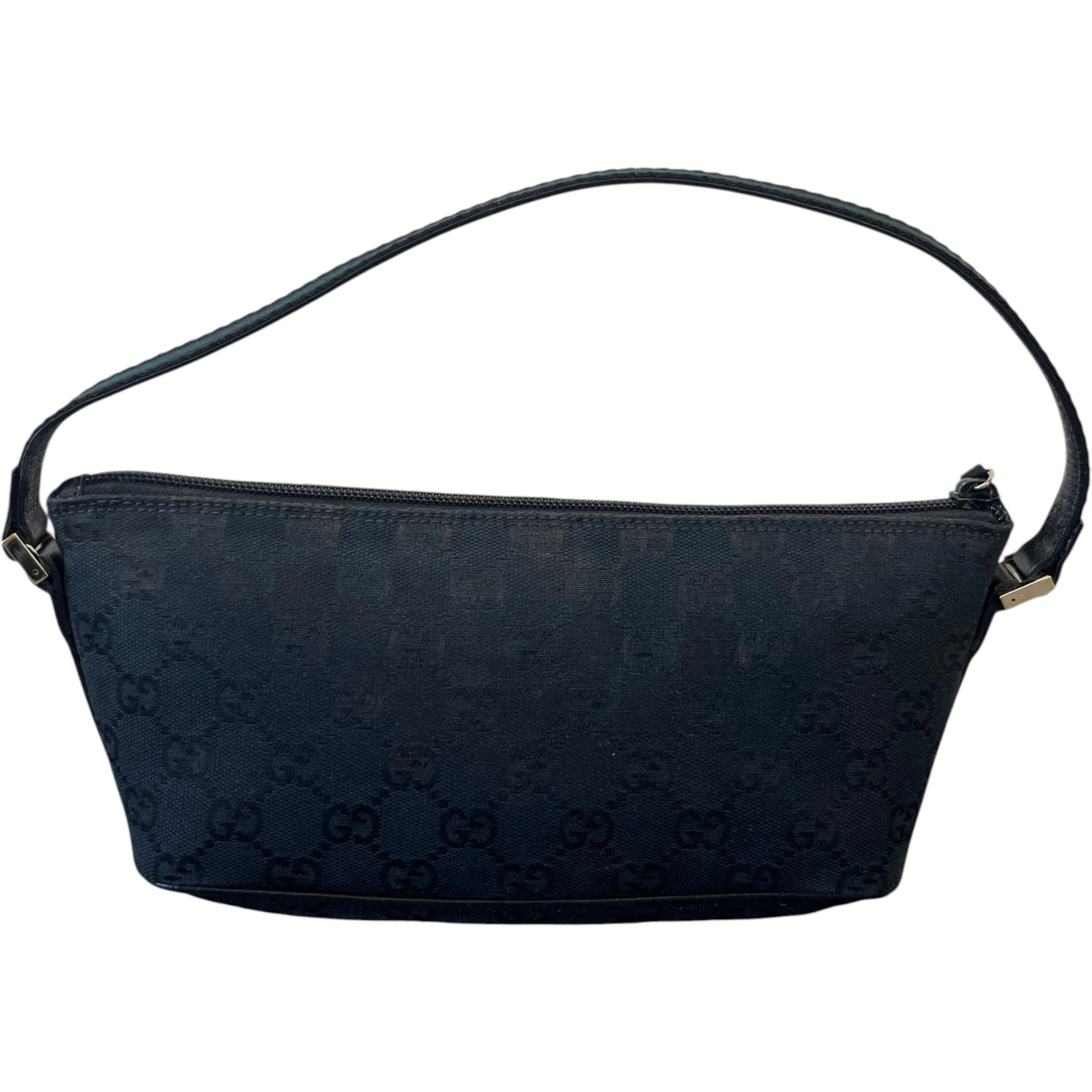 Women's Gg Monogram Boat Pochette Handbag Black - Image 3