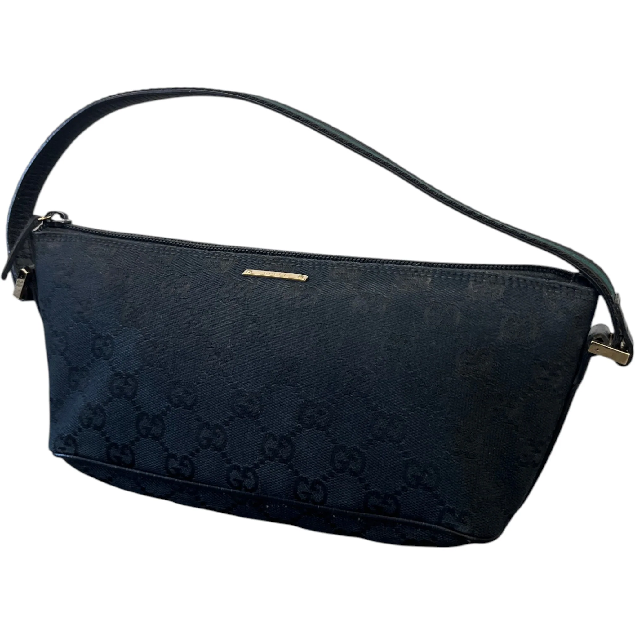 Women's Gg Monogram Boat Pochette Handbag Black - Image 4