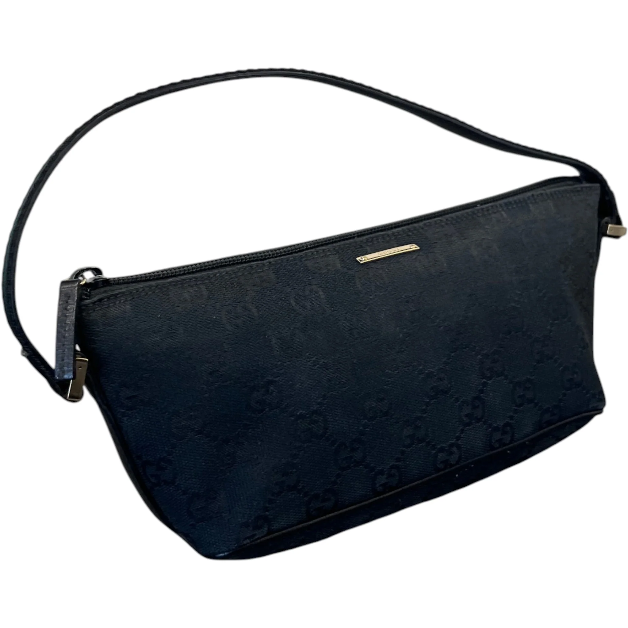 Women's Gg Monogram Boat Pochette Handbag Black - Image 5