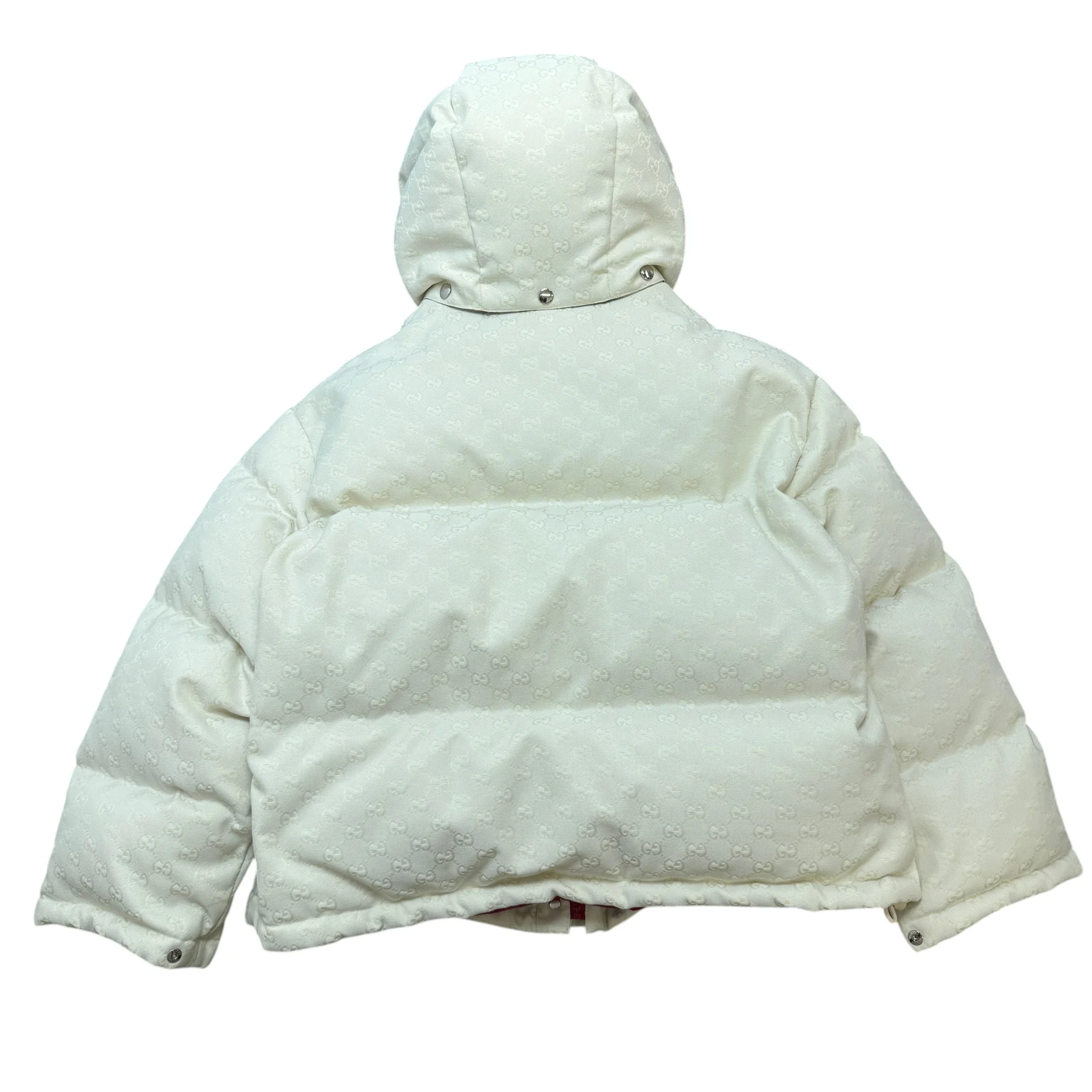 Women's Gg Supreme Bomber Down Jacket Cream Size IT 42 / UK 10 - Image 2