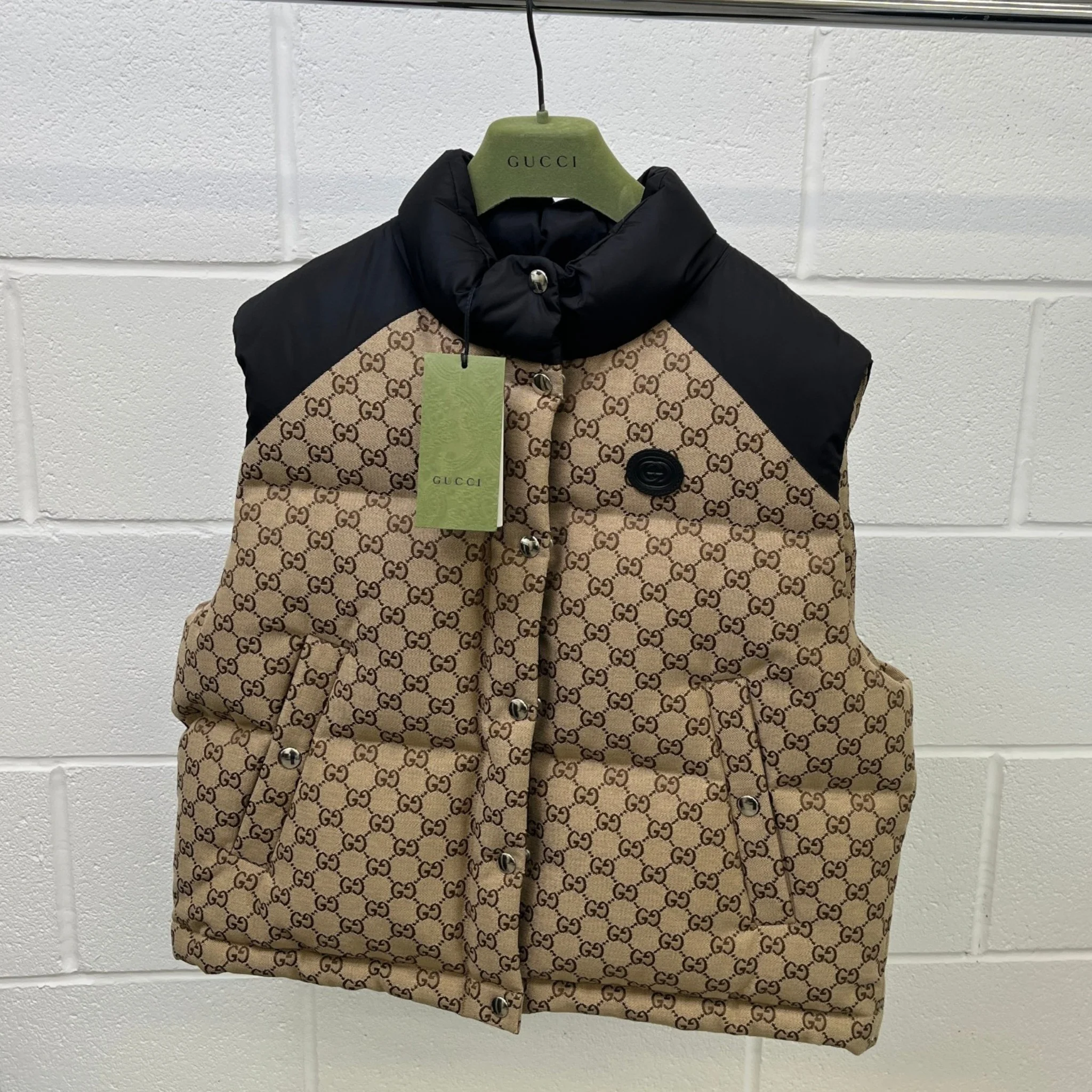 Women's Gg Supreme Canvas Gilet Beige Size IT 40 / UK 8 - Image 8