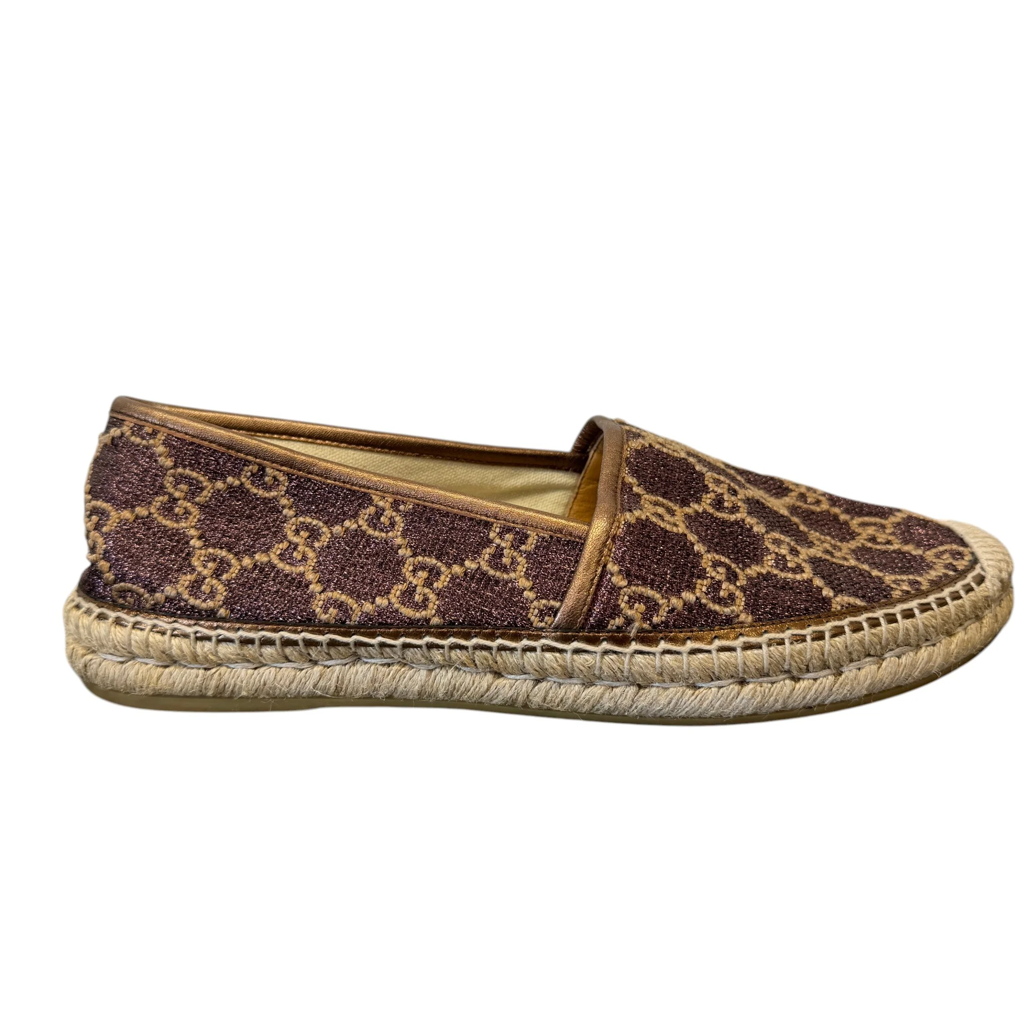 Women's Gg Supreme Espadrilles Rose Gold Size EU 42 / UK 9